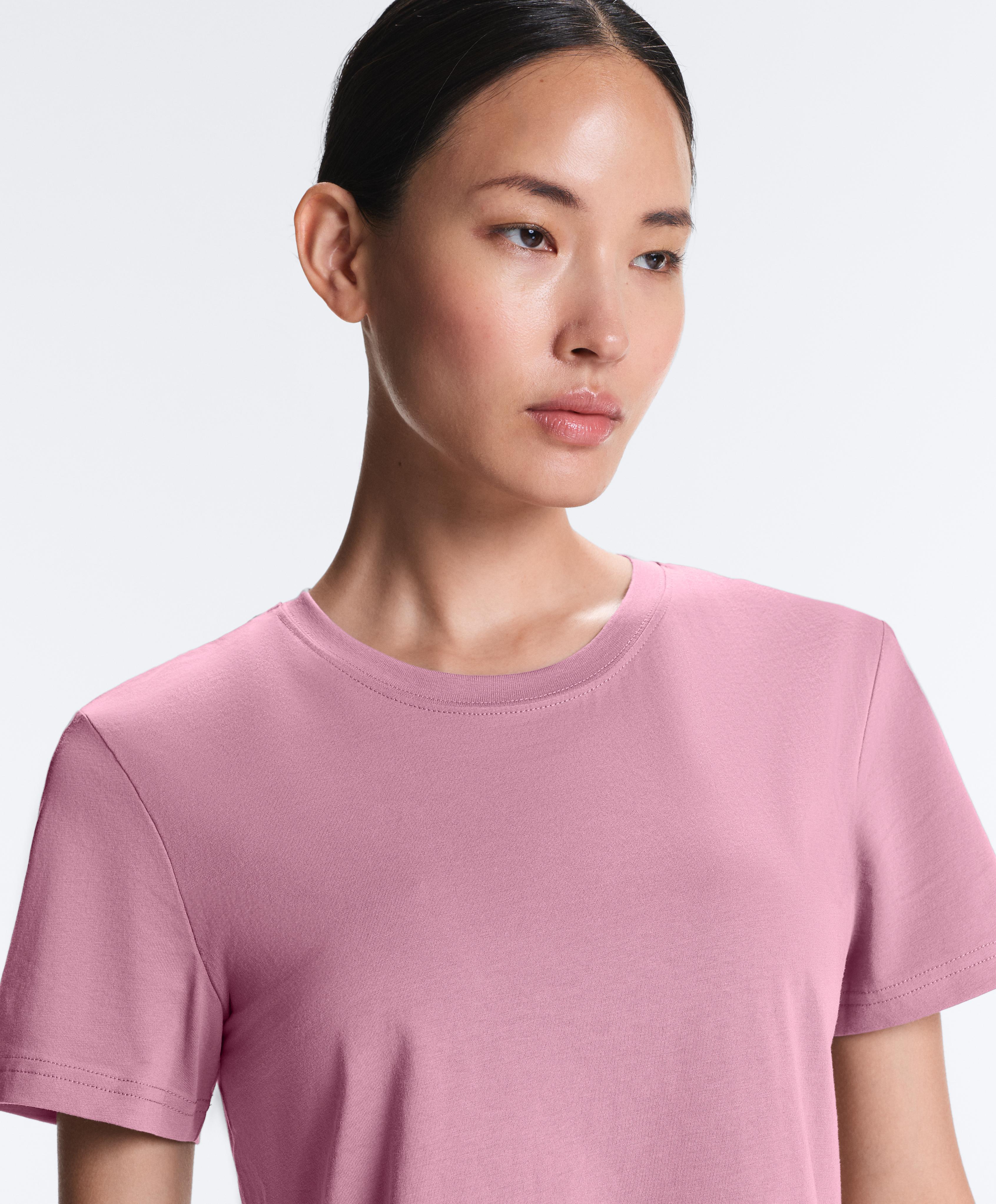 T-shirt régulier à manches courtes en mélange de coton