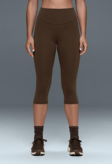 Knee-length High rise Comfortlux 40cm leggings — DARK BROWN 3