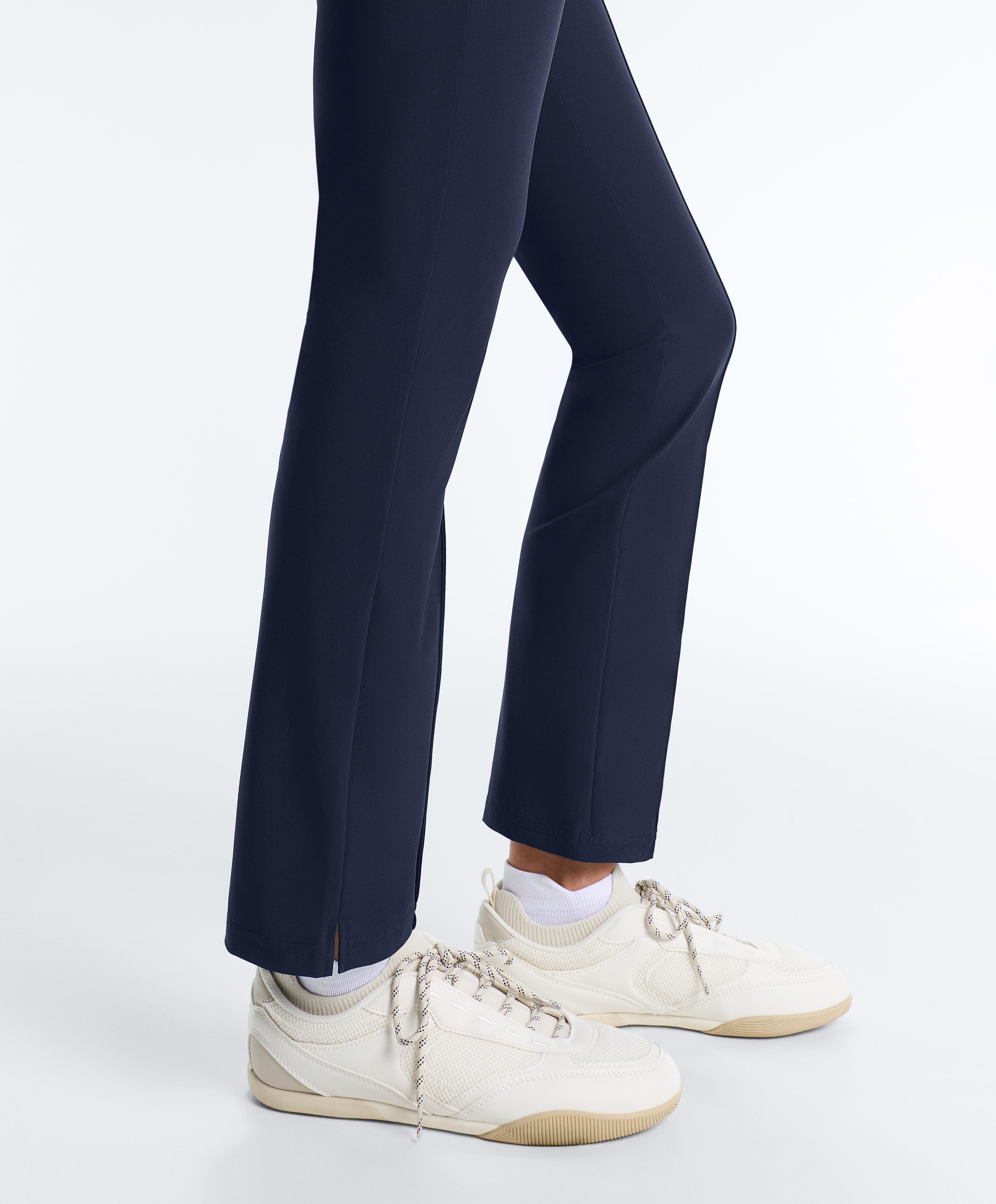 Technical skinny crease trousers — NAVY BLUE