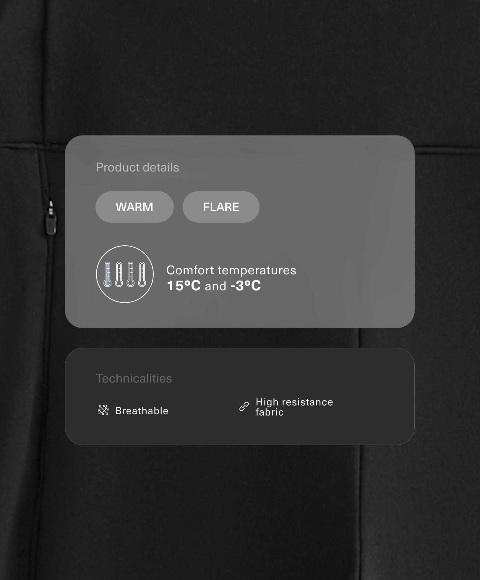 Flare broek high rise warm pockets