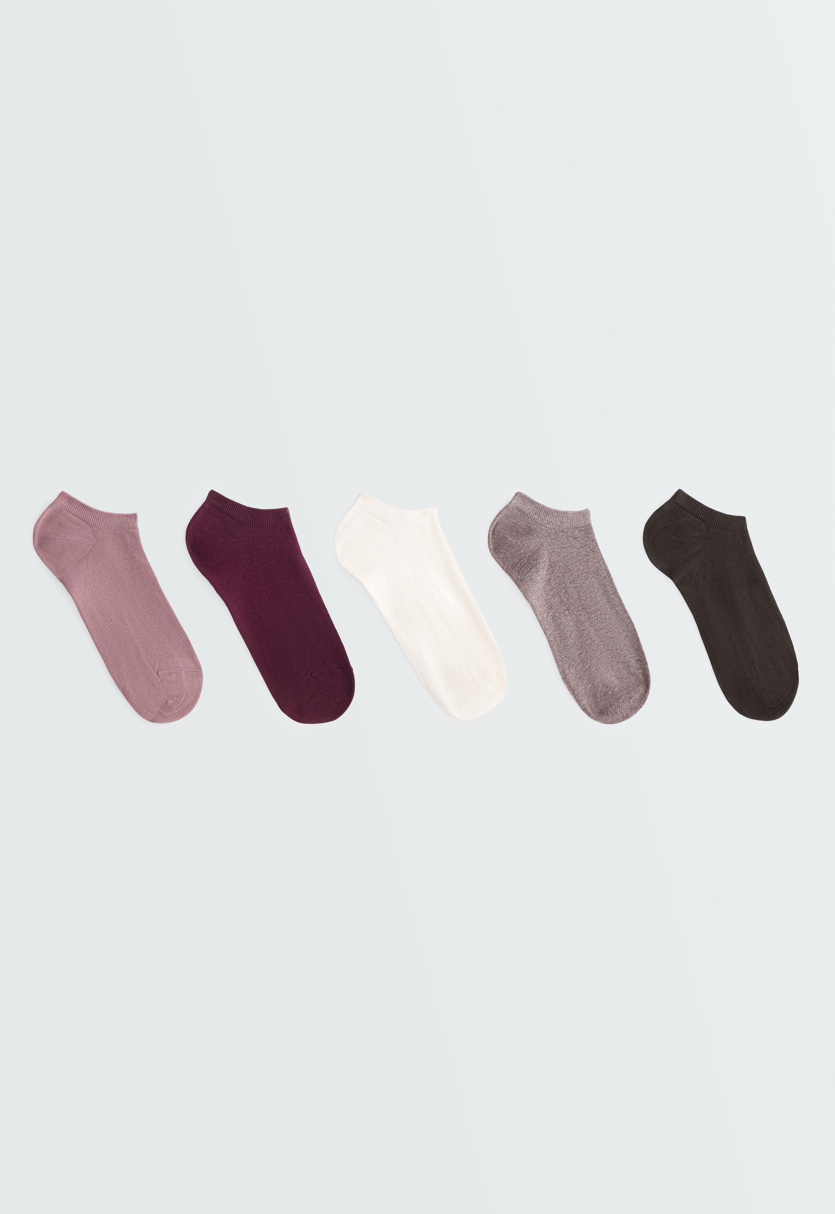 5 pairs of cotton blend sneaker socks