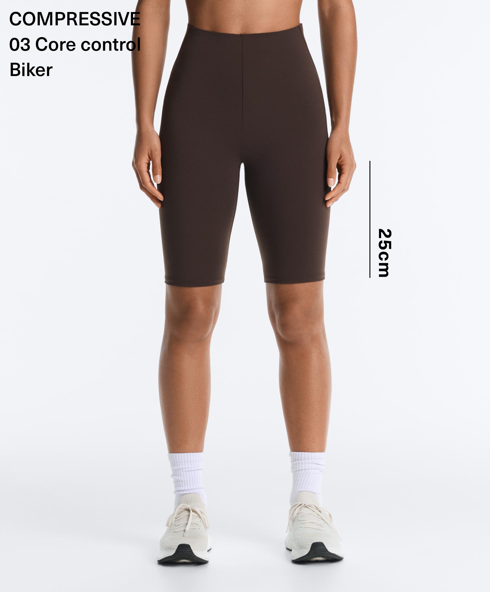High rise Compressive core control 25cm cycle leggings