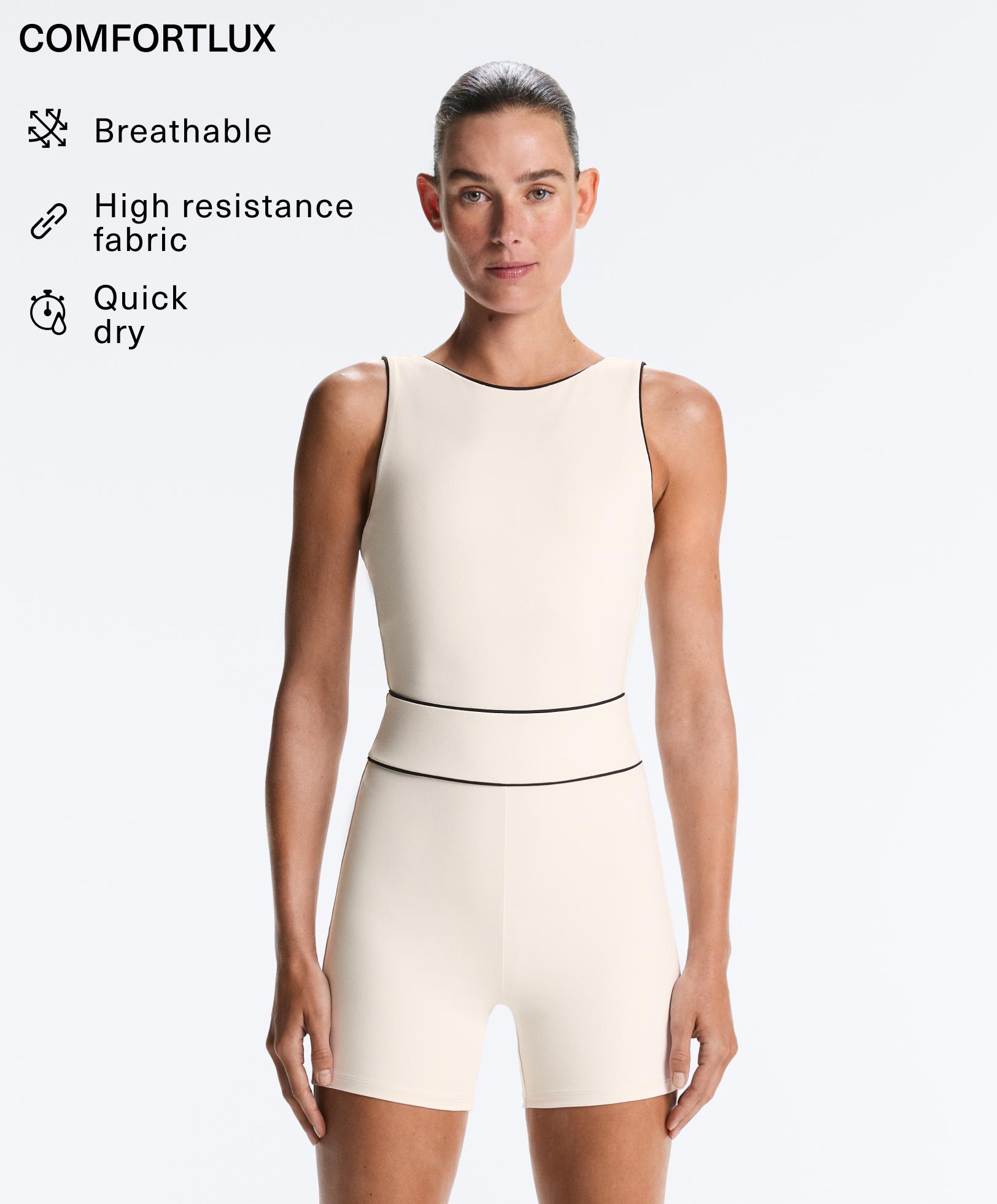 Comfortlux Piping Short Jumpsuit