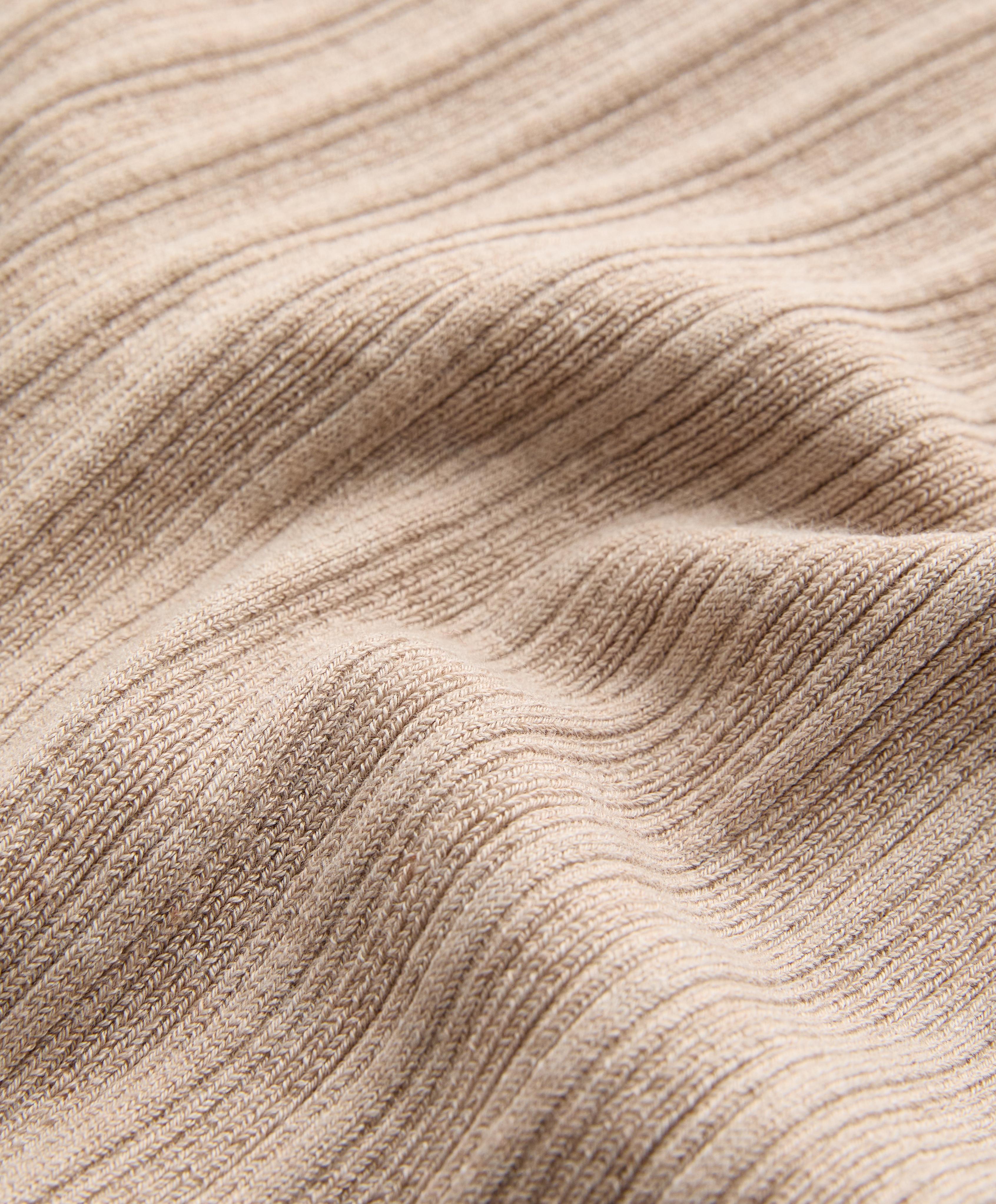 Rib-knit straight-leg trousers — SANDY