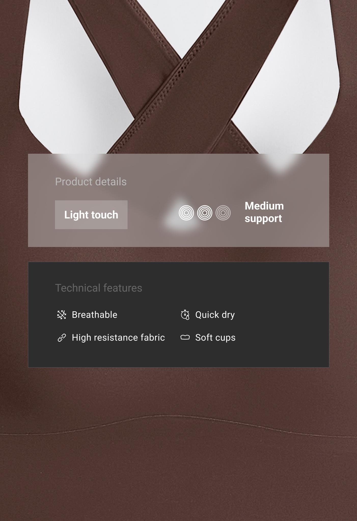 สปอร์ตบรา Light Touch กระชับปานกลาง