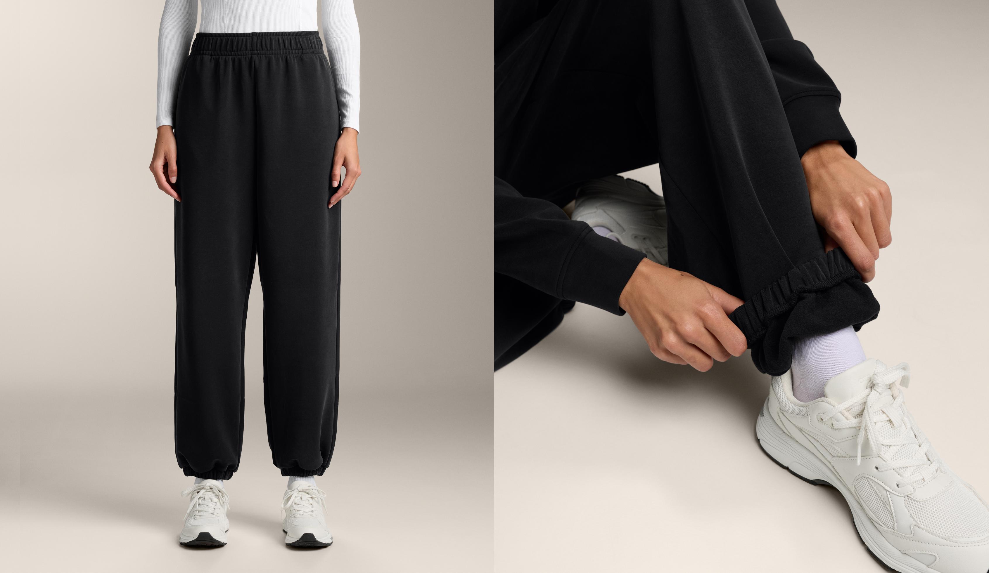Pantaloni jogger con modal spazzolato Pantaloni jogger con modal spazzolato