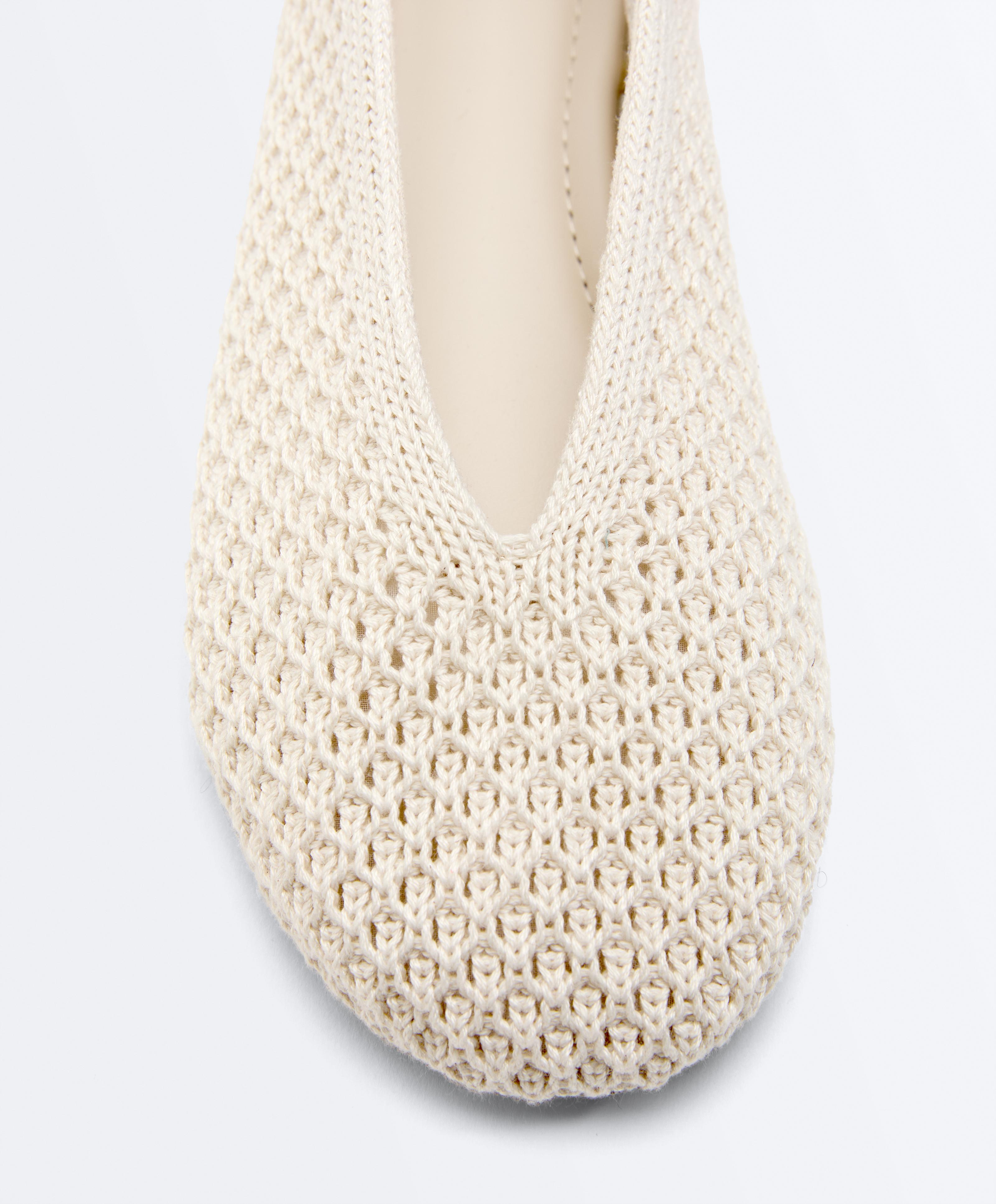 Crochet ballet flats