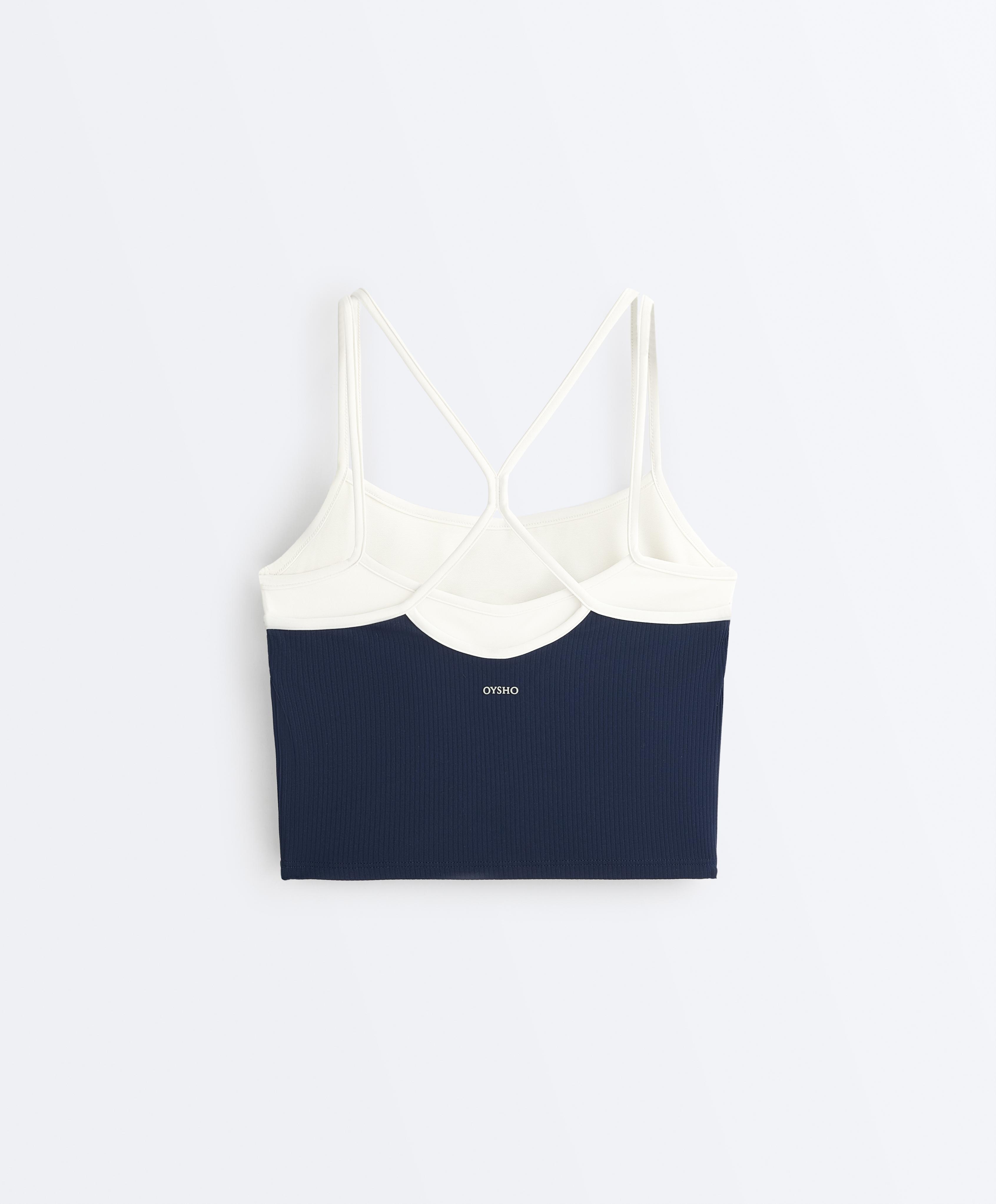 Comfortlux overlay tank top — NAVY BLUE