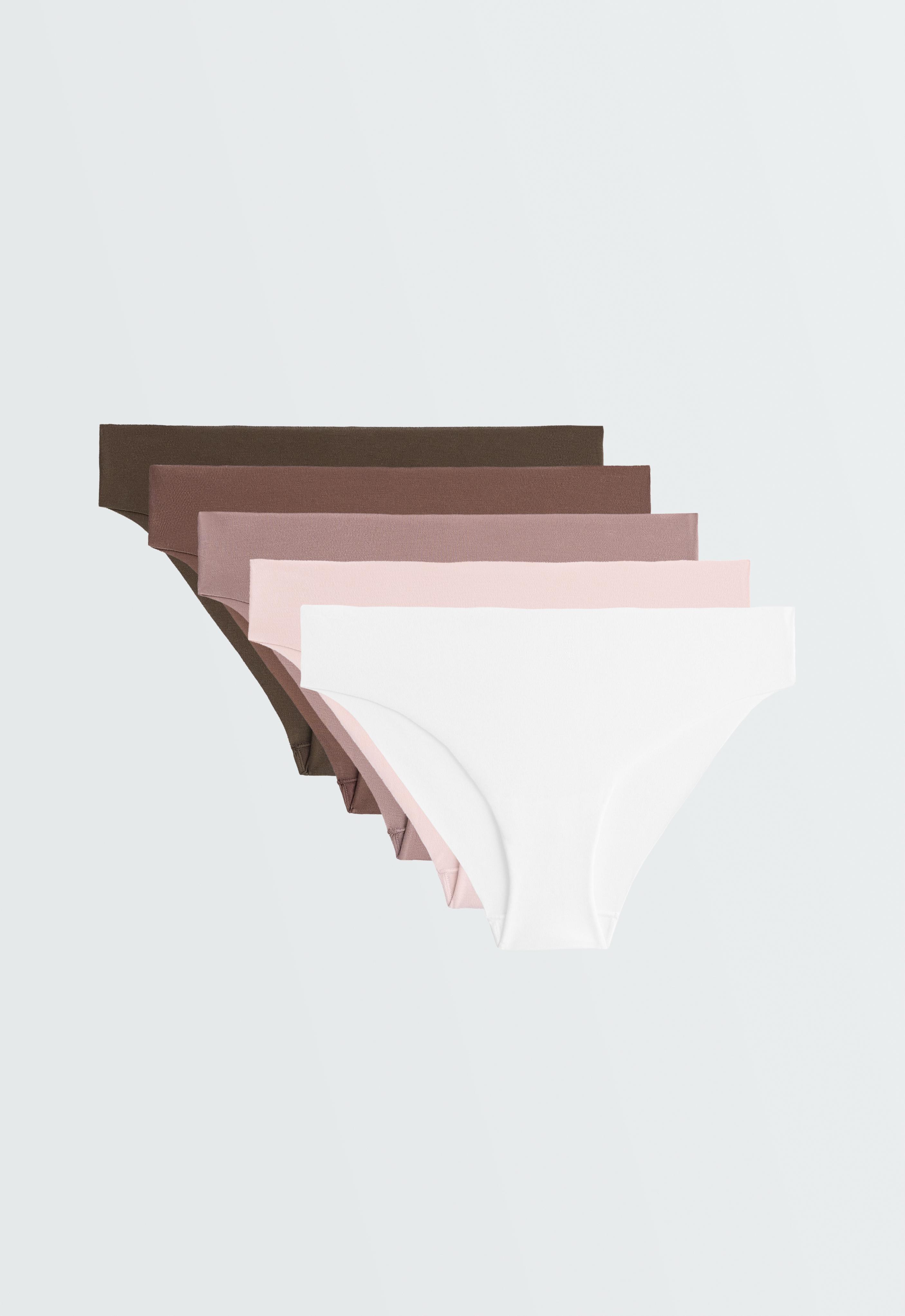 5 bragas clásicas bikini mezcla algodón invisible