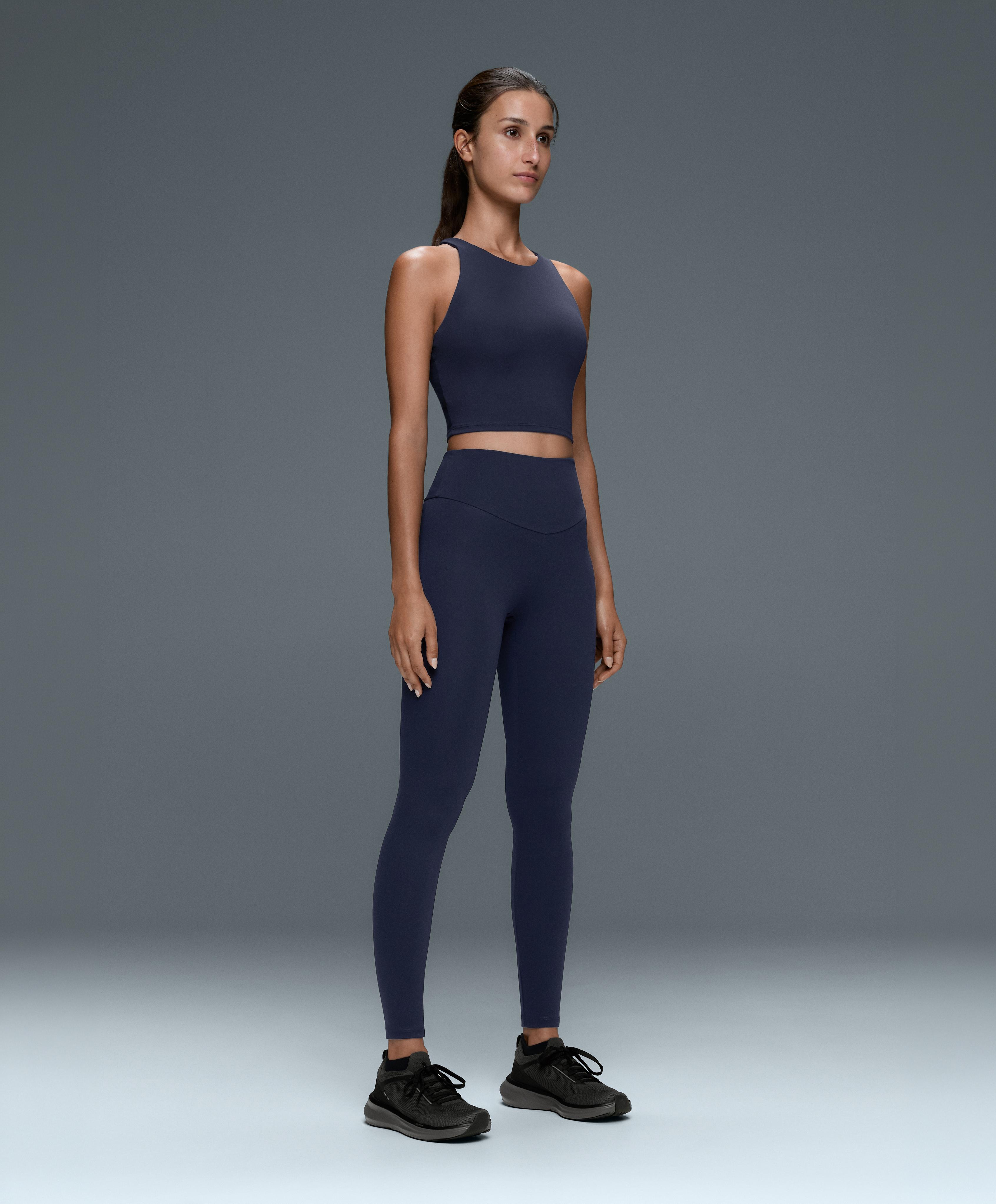 Comfortlux strappy tank top with cups — NAVY BLUE