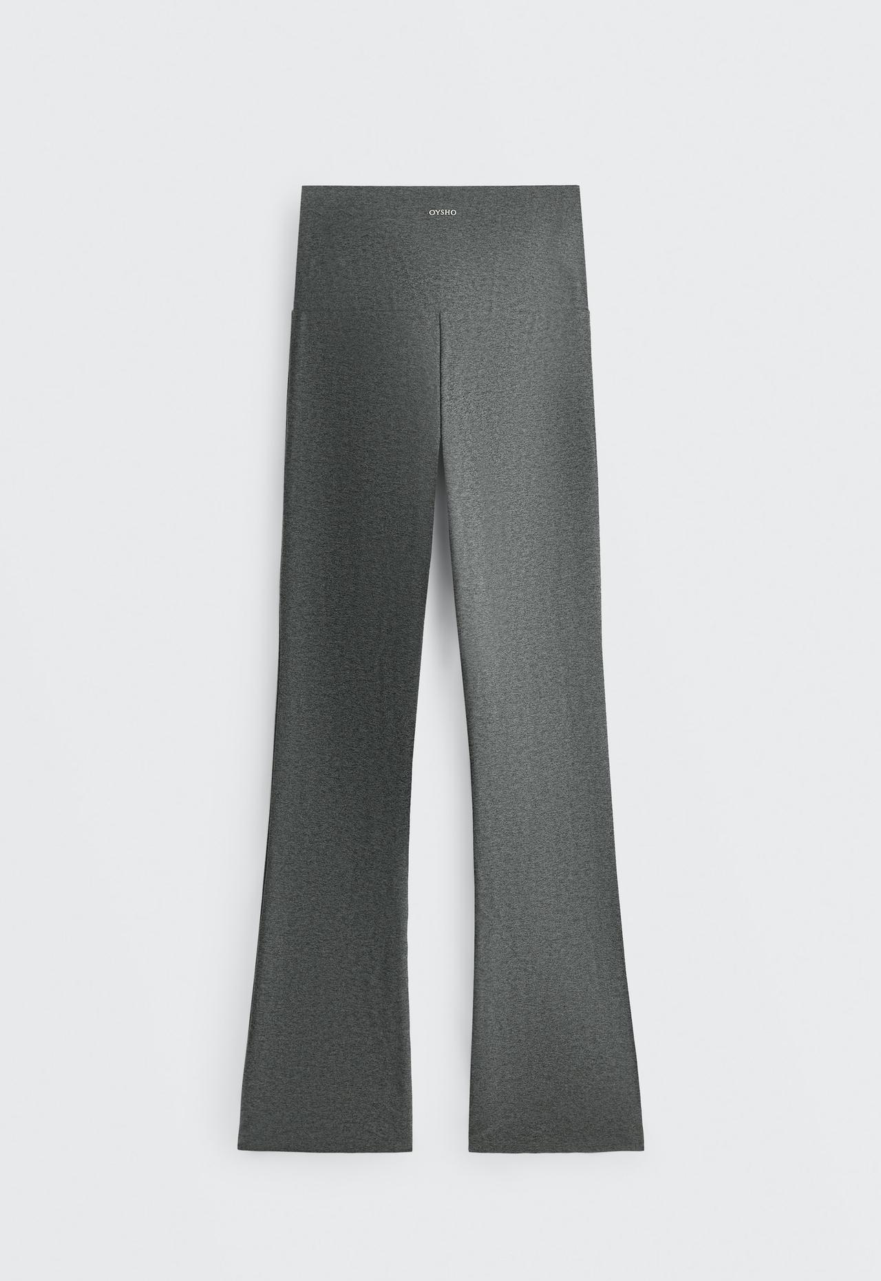 High-rise Comfortlux flare trousers — DARK GREY MELANGE