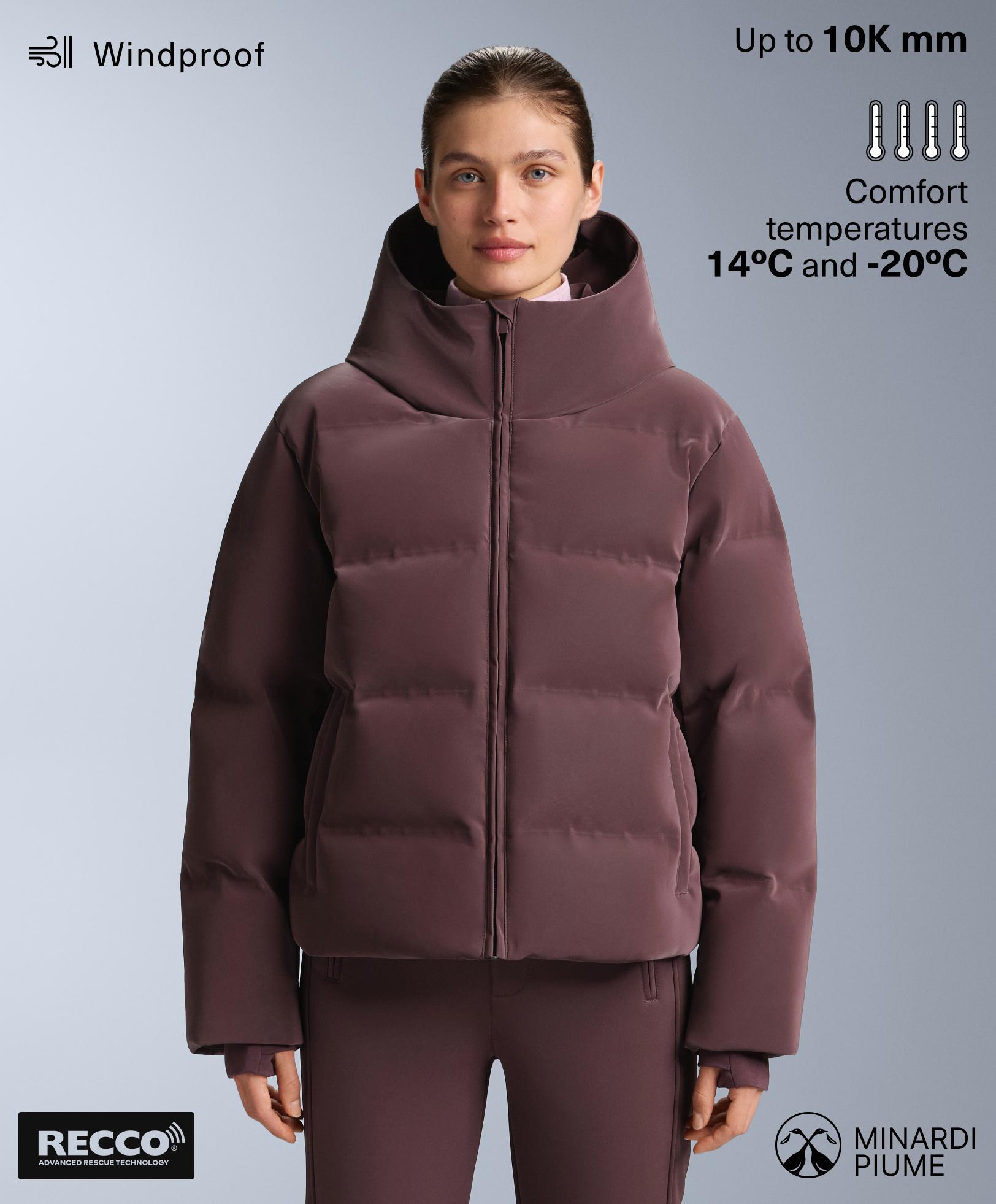 Satin padded jacket 80% down and 20% feather MINARDI PIUME SKI water-resistant Satin padded jacket 80% down and 20% feather MINARDI PIUME SKI water-resistant