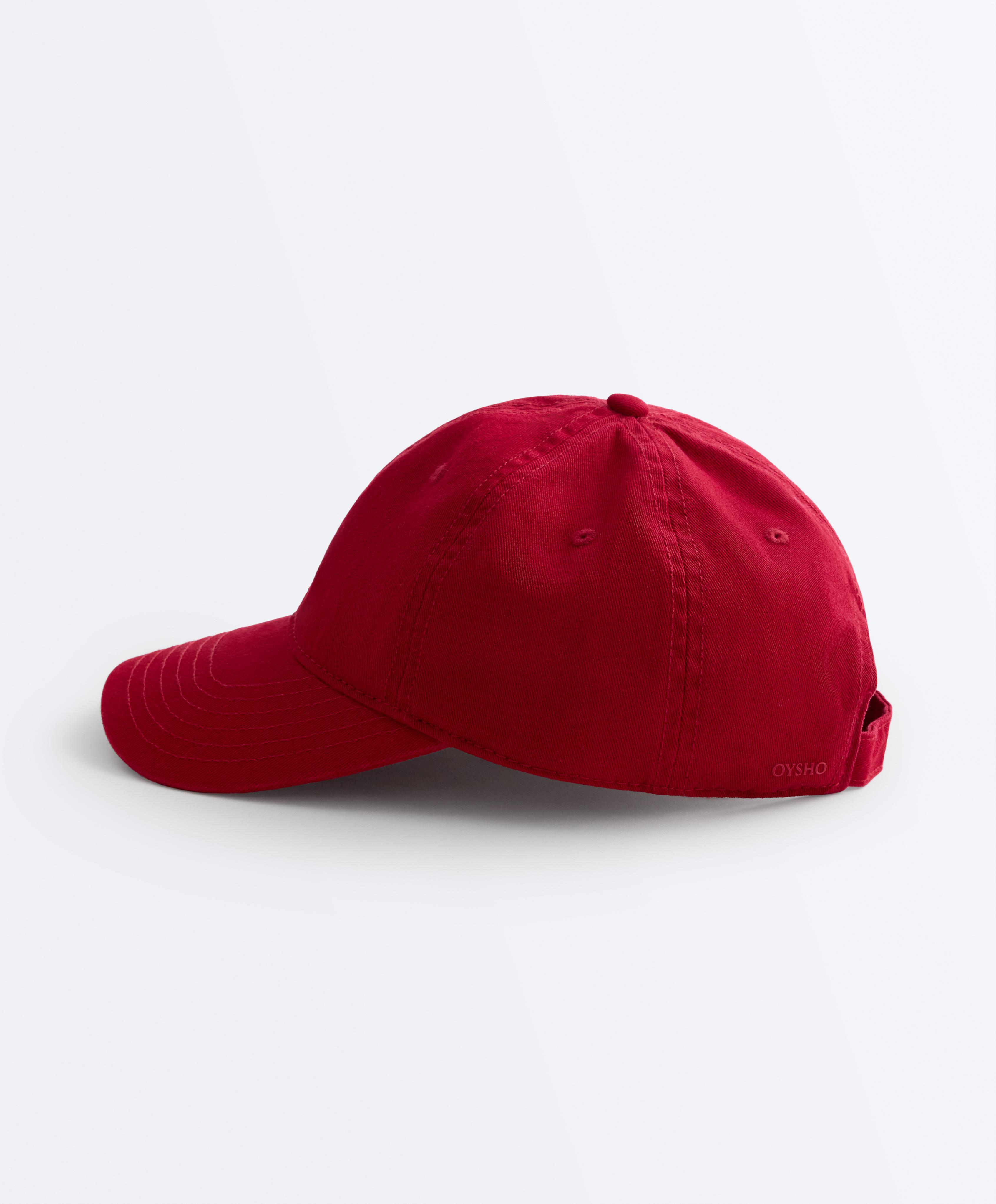 Washed-effect 100% cotton cap — BRIGHT RED