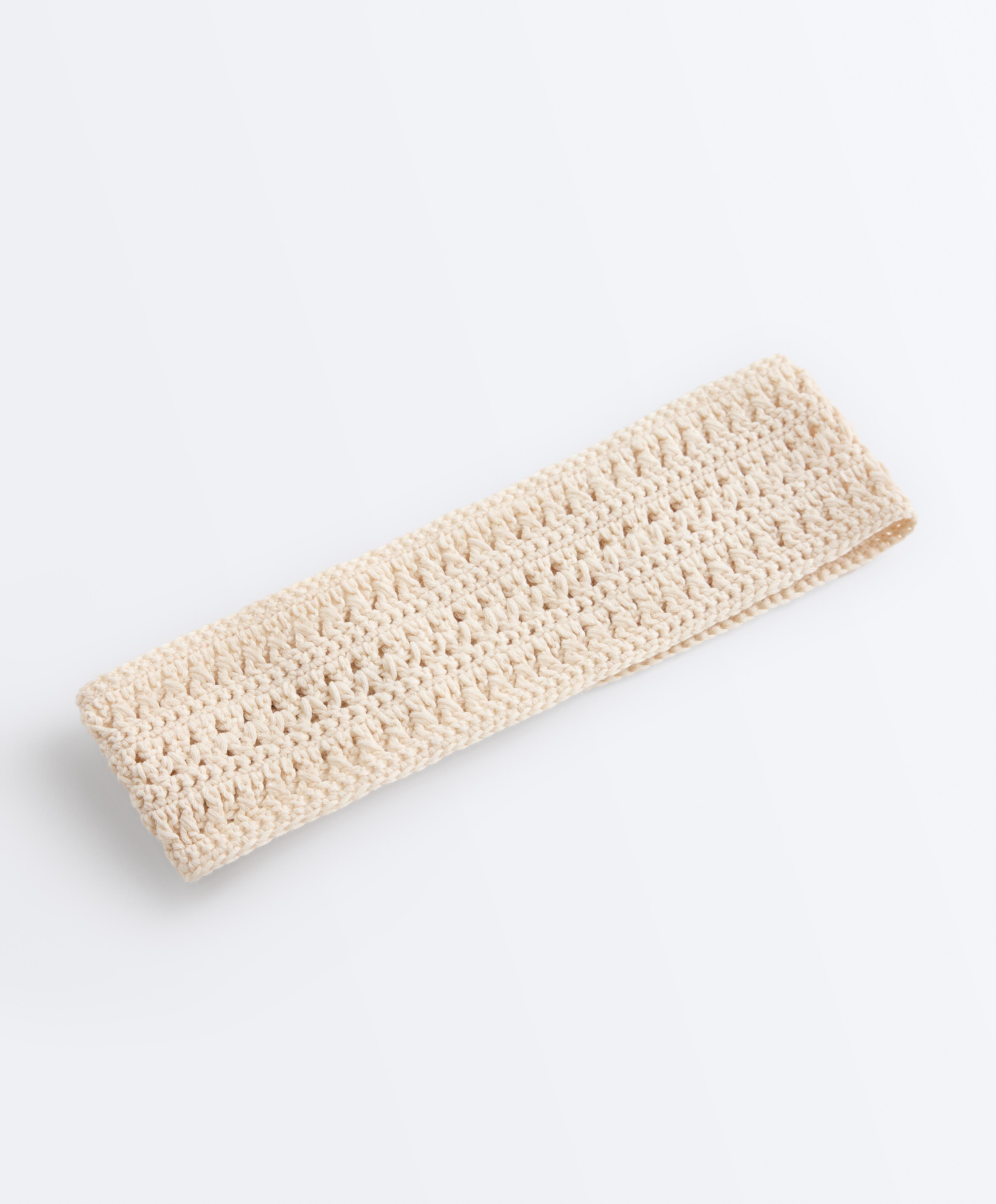 Crochet headband — ECRU