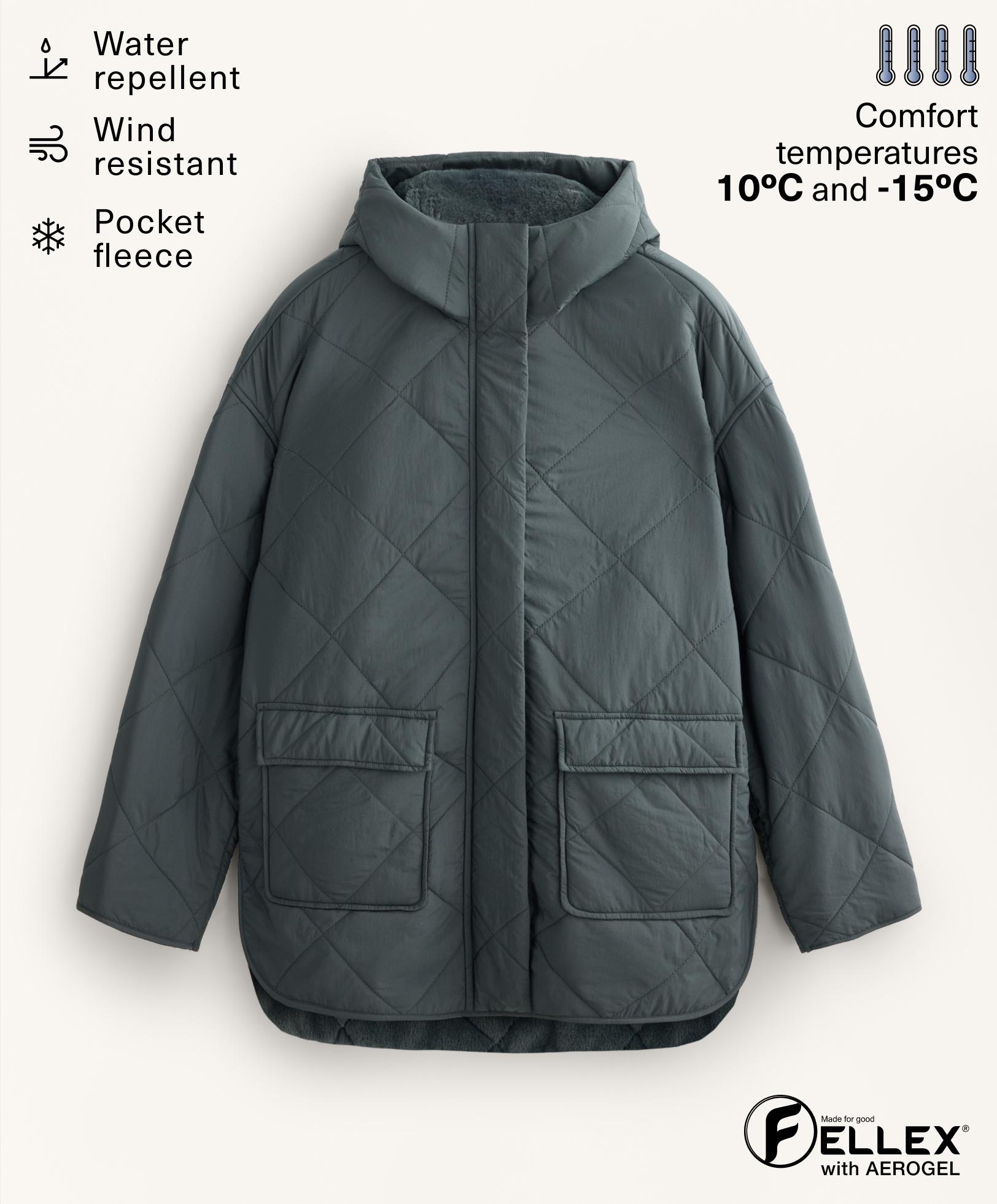 FELLEX® AEROGEL water-repellent padded jacket — ANTHRACITE GREY