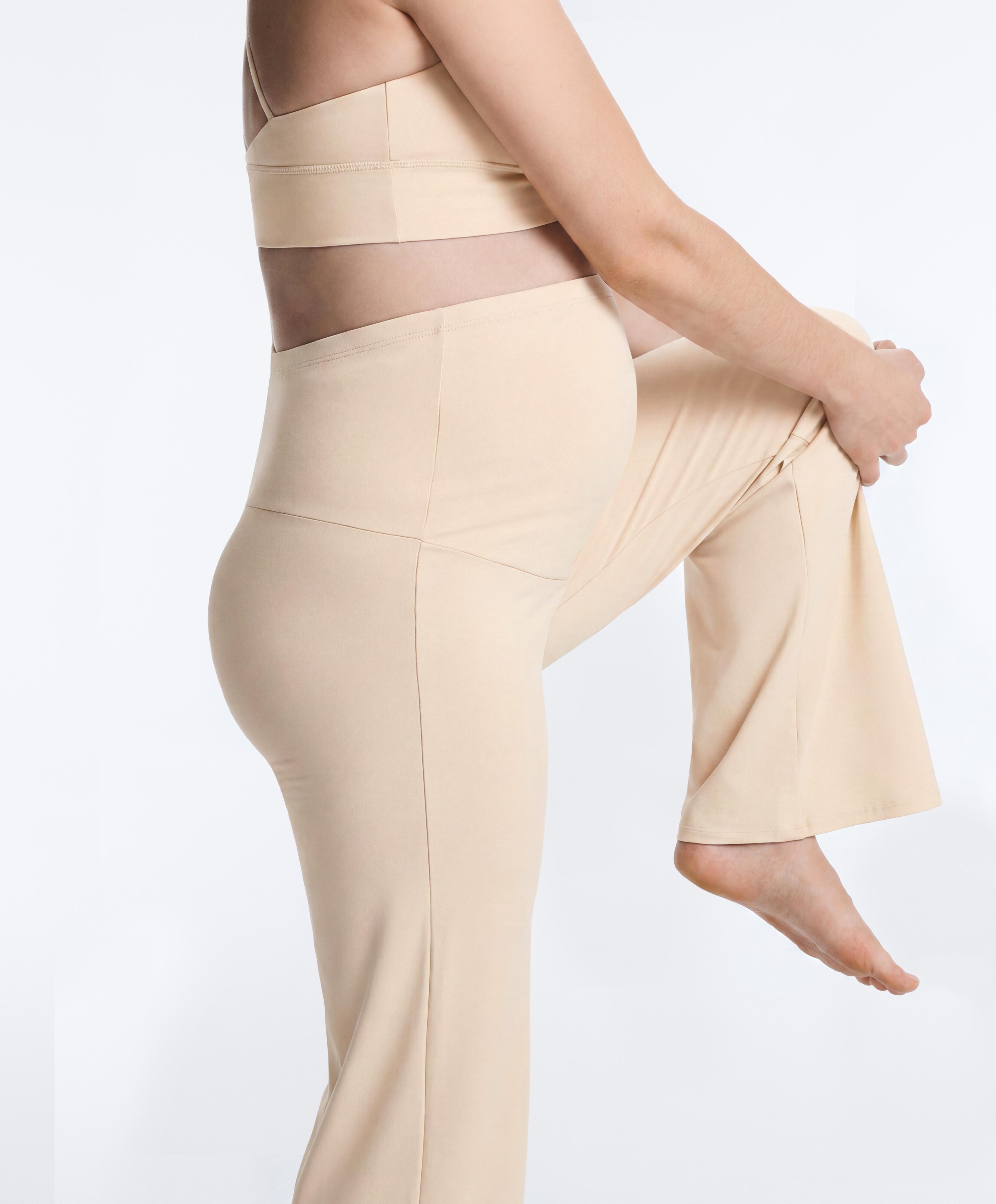 Comfortlux maternity straight-leg trousers — SAND