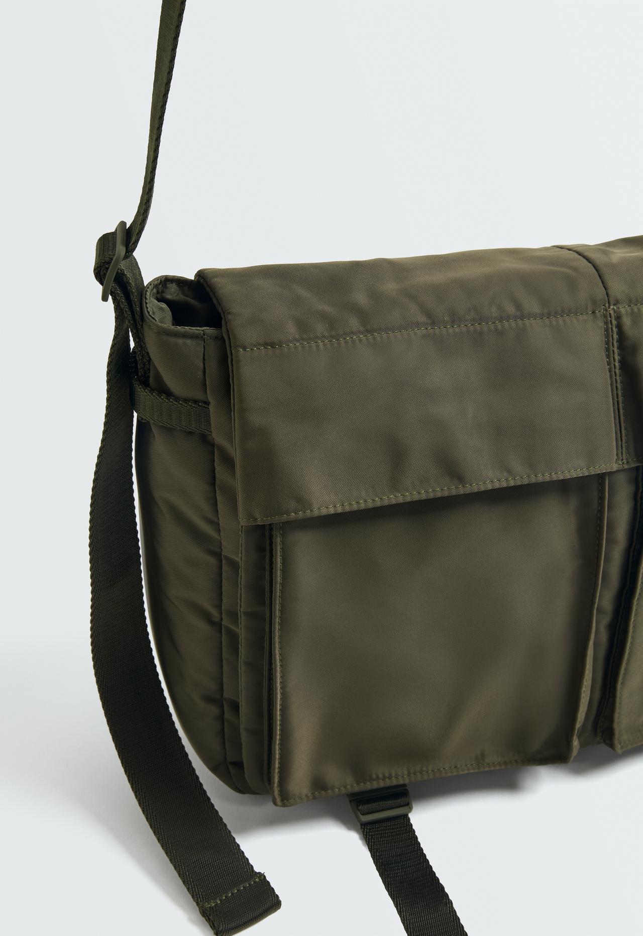 Crossbody bag with pockets — KHAKI