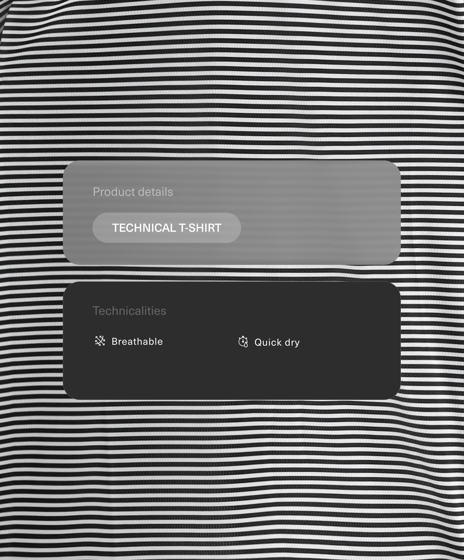 Long-sleeved striped technical T-shirt Long-sleeved striped technical T-shirt