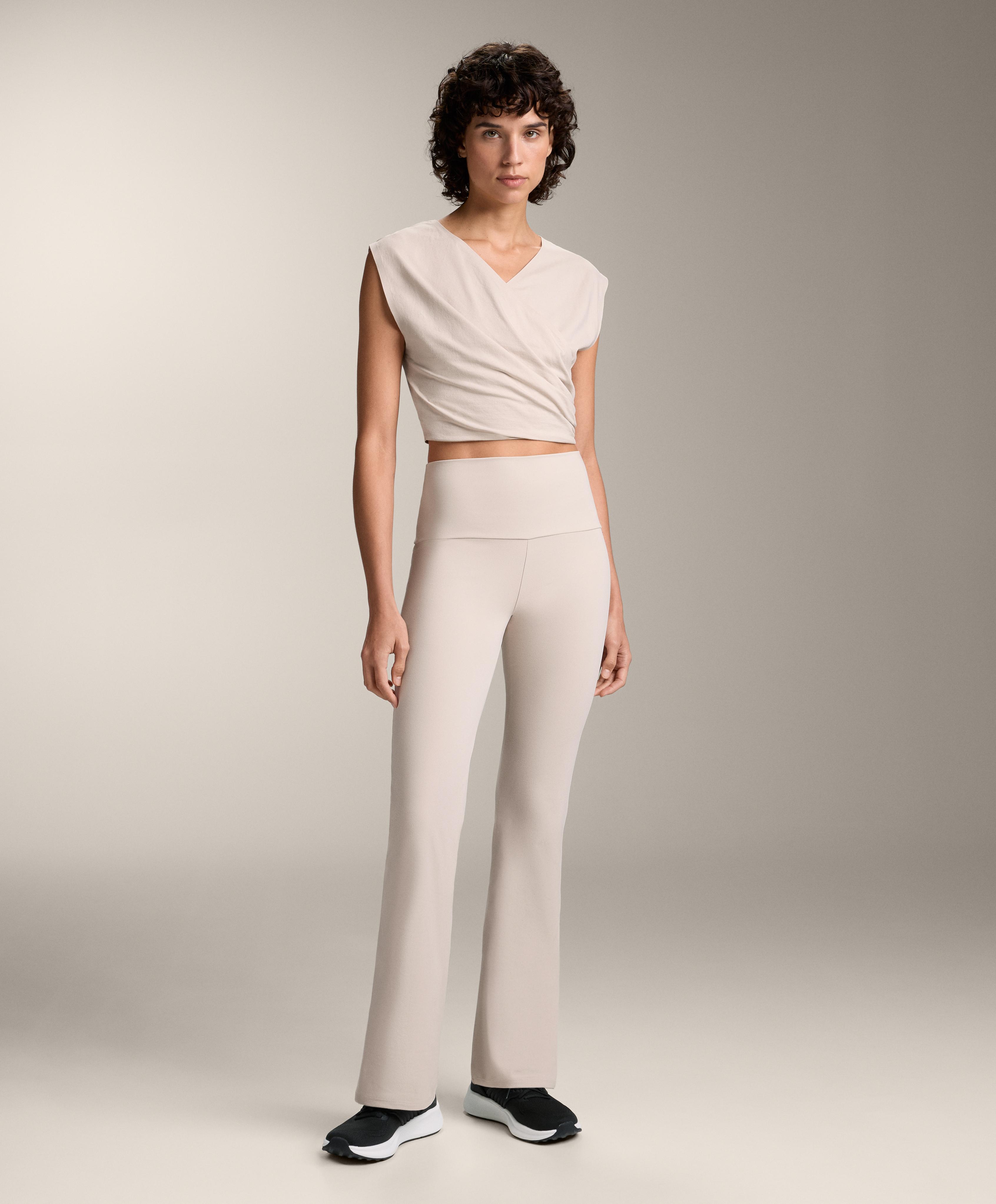 Cotton blend crossover crop top - Sale