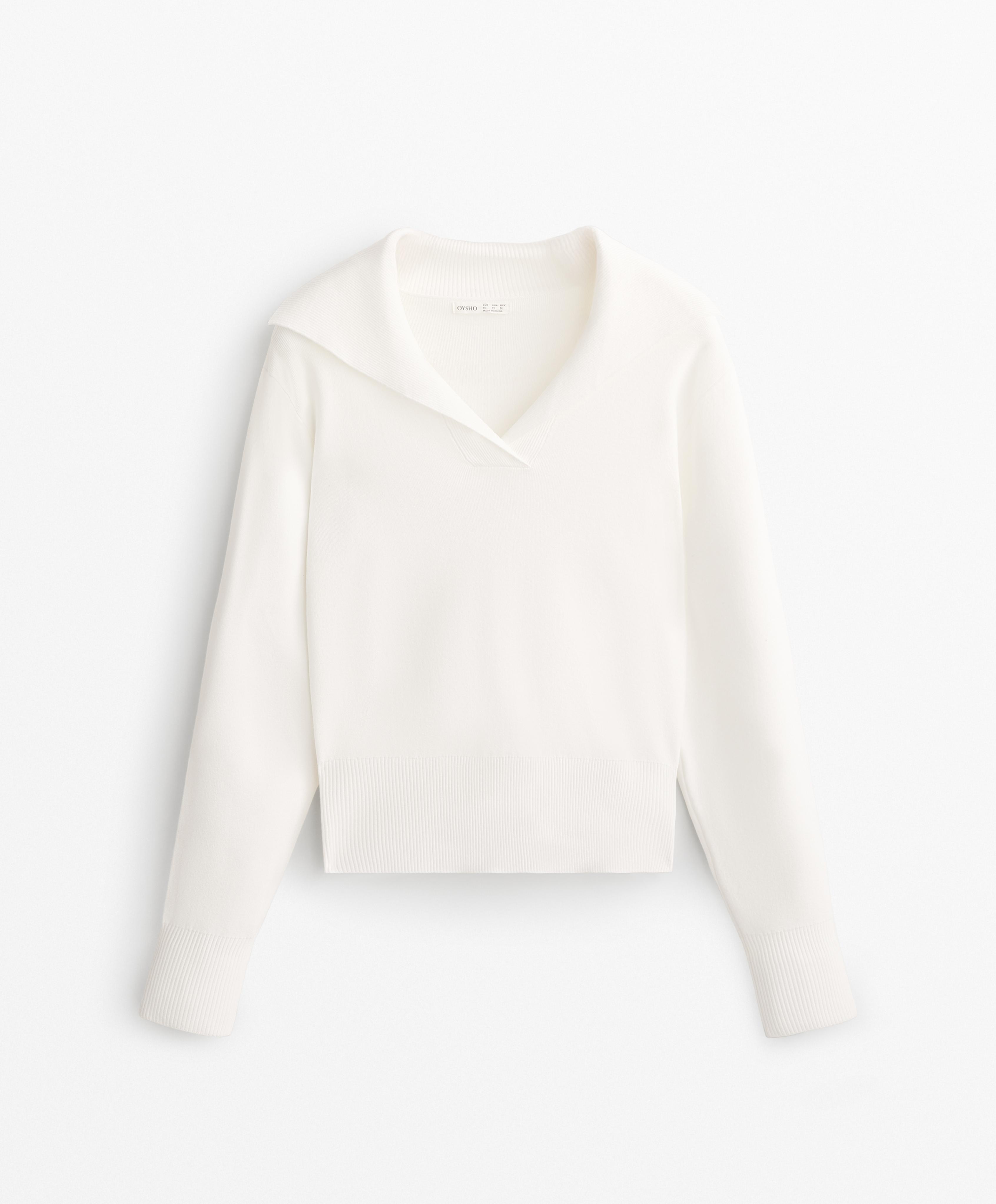 Polo collar sweater