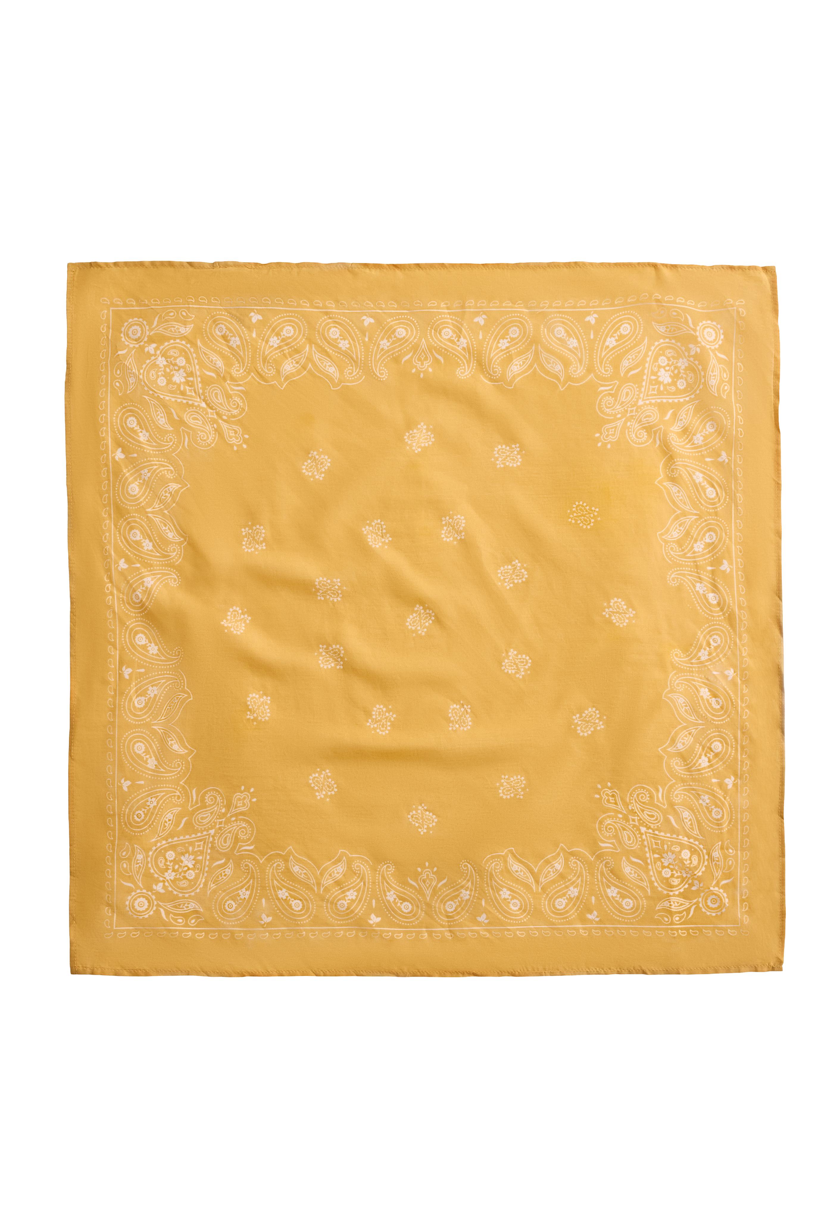 100% cotton print bandana — WASHED YELLOW