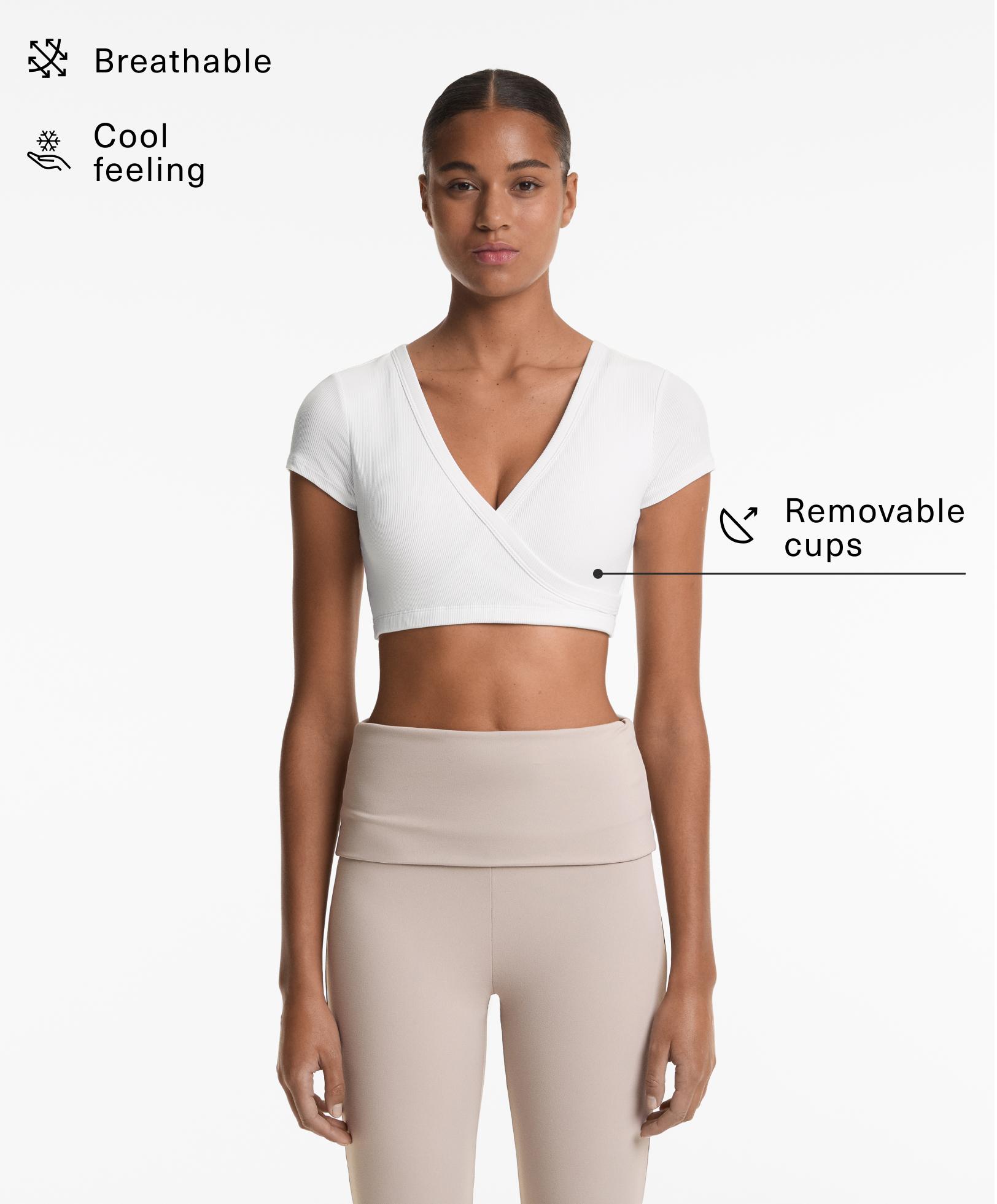 Rib modal blend crossover tank top