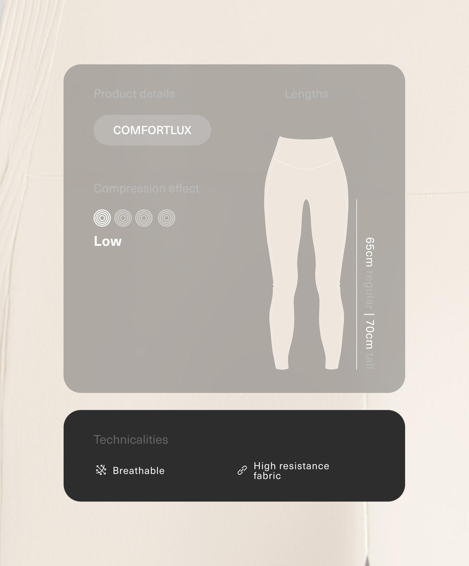 Comfortlux high-rise rib 65cm ankle-length leggings Comfortlux high-rise rib 65cm ankle-length leggings