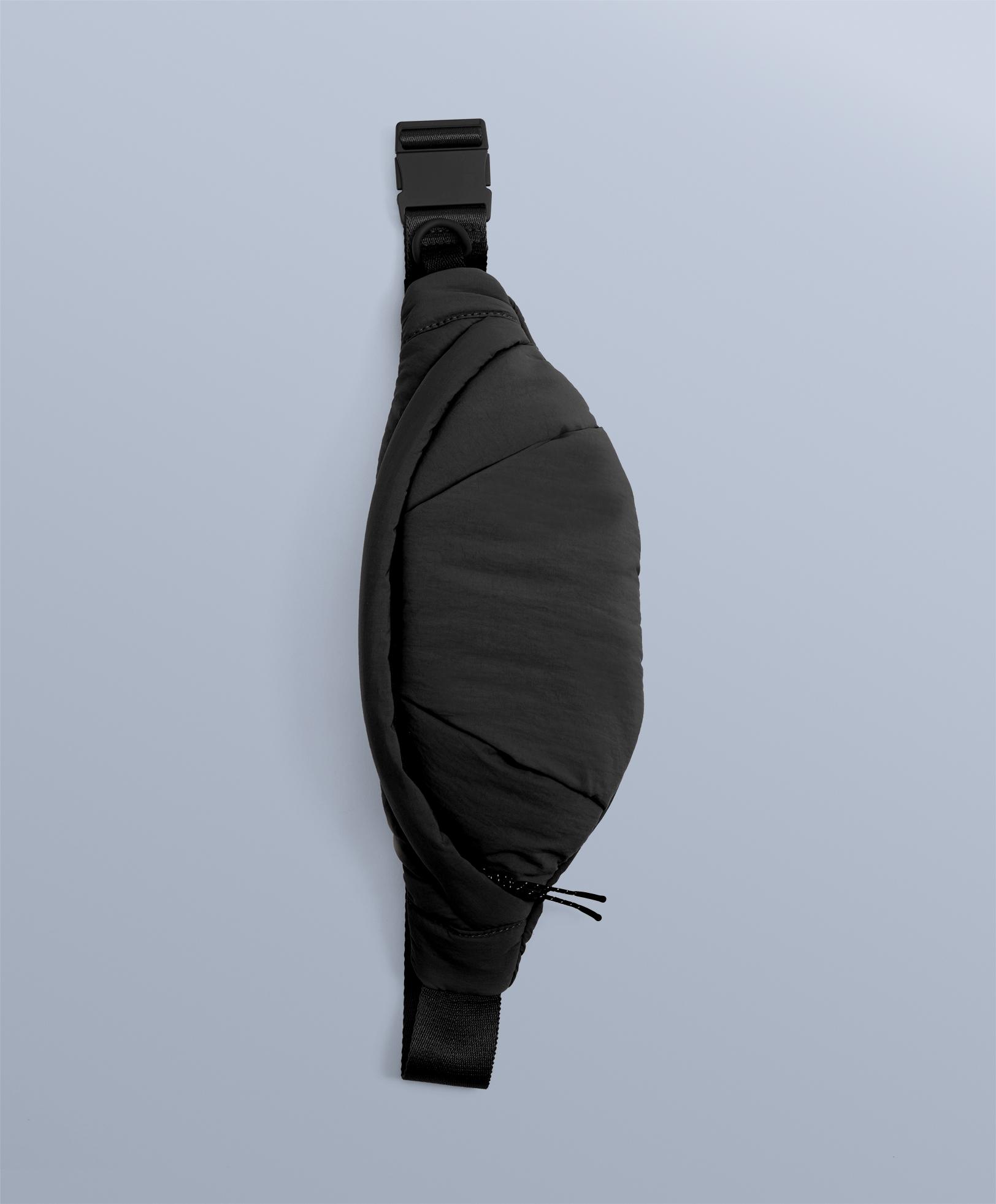 Water-repellent nylon belt bag — BLACK