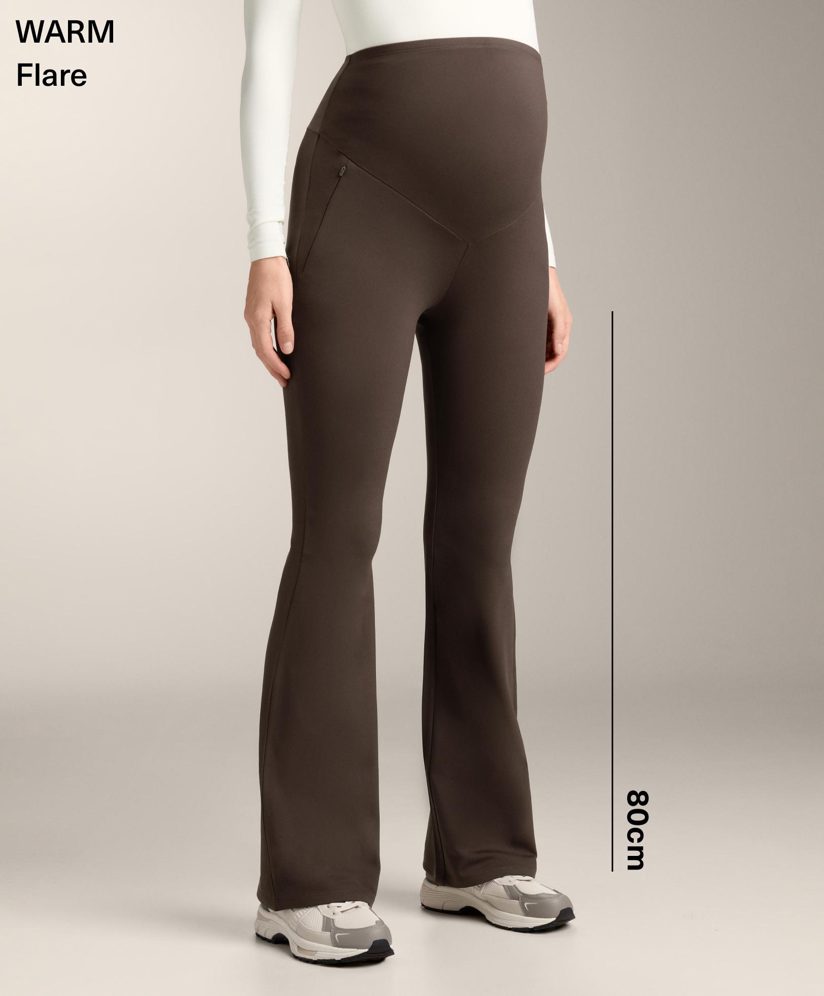 Warm flare maternity trousers