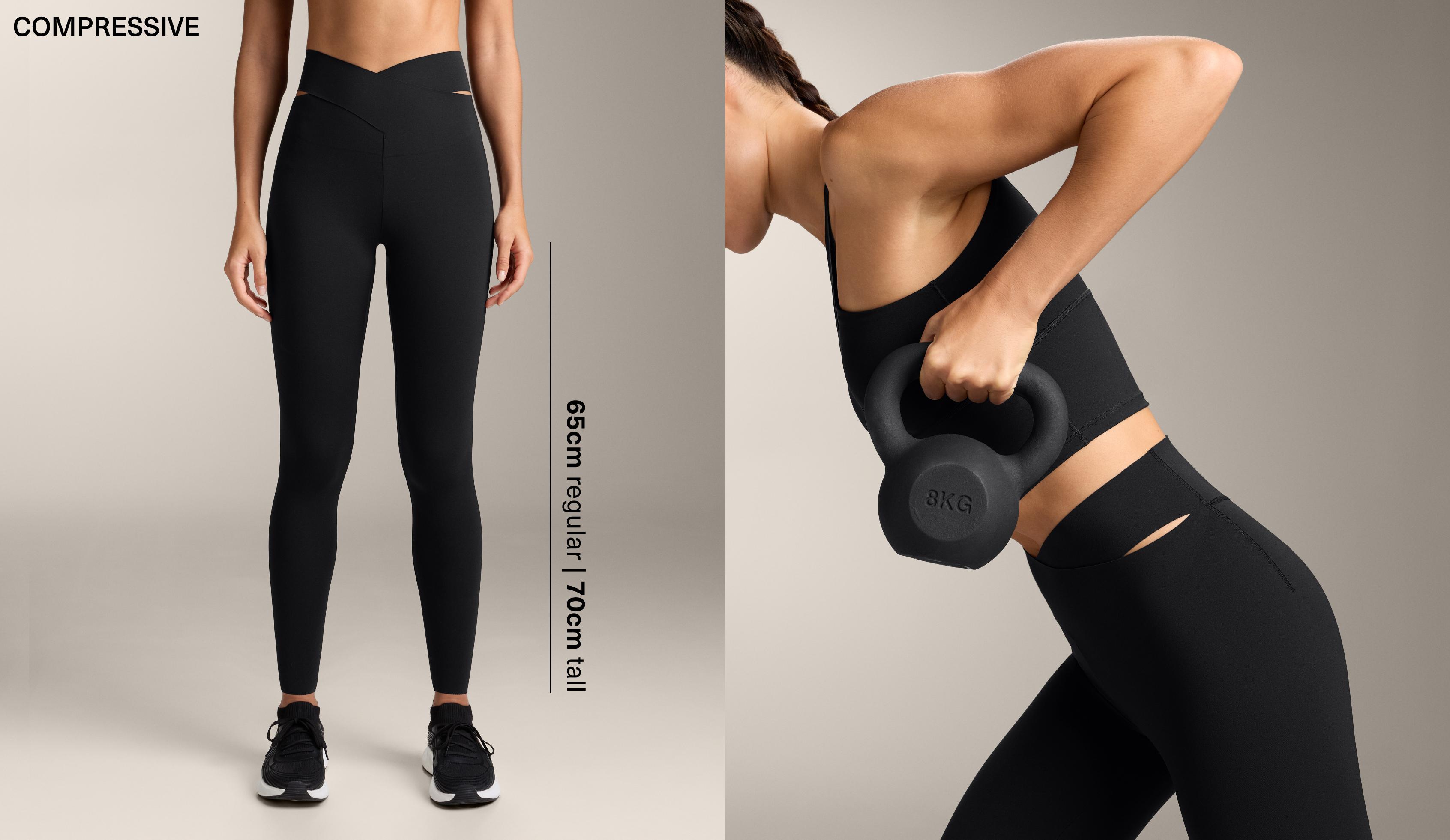 High-rise Compressive ankle-length leggings with cut-out waist