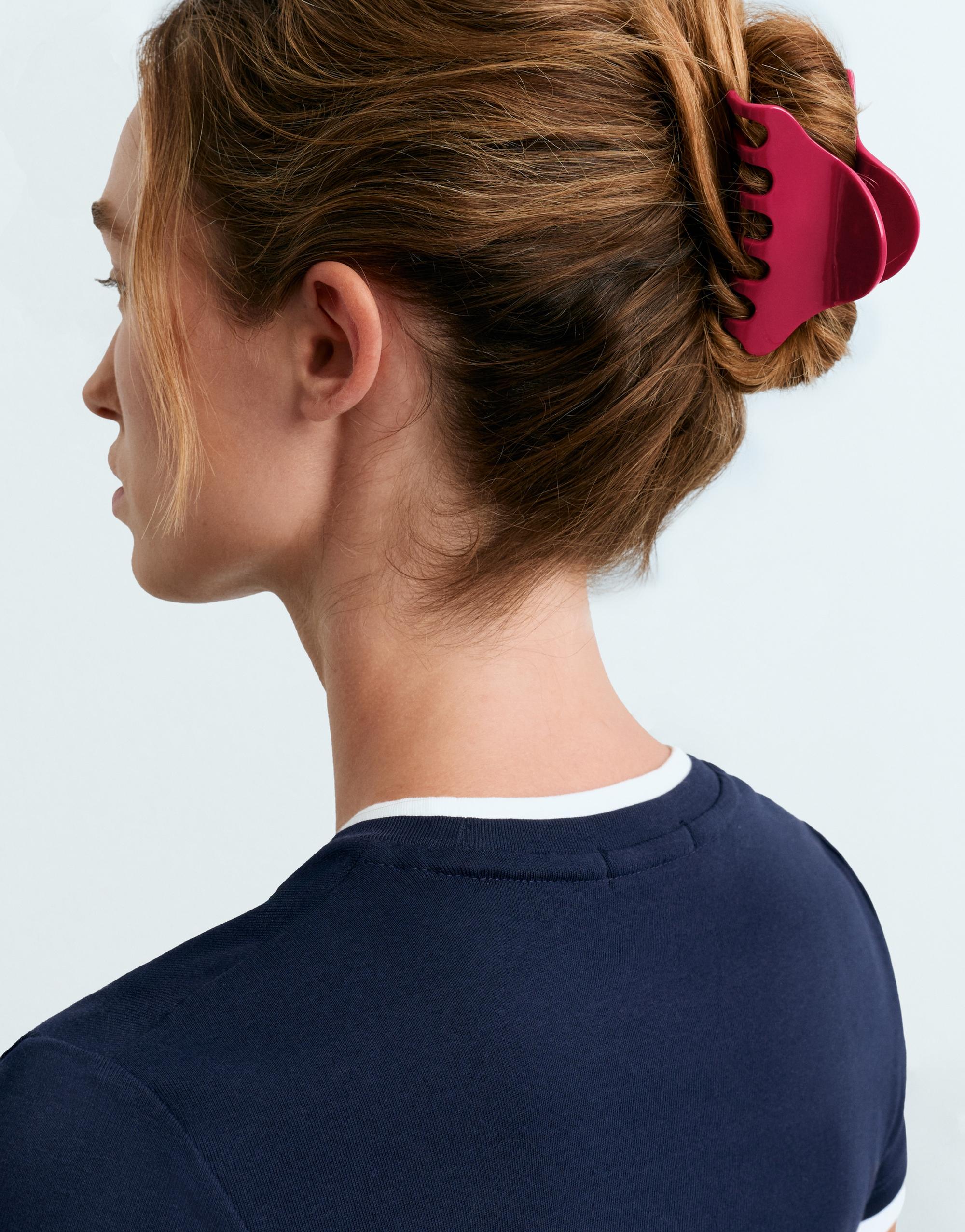 Large acetate hair clip — STRAWBERRY RED