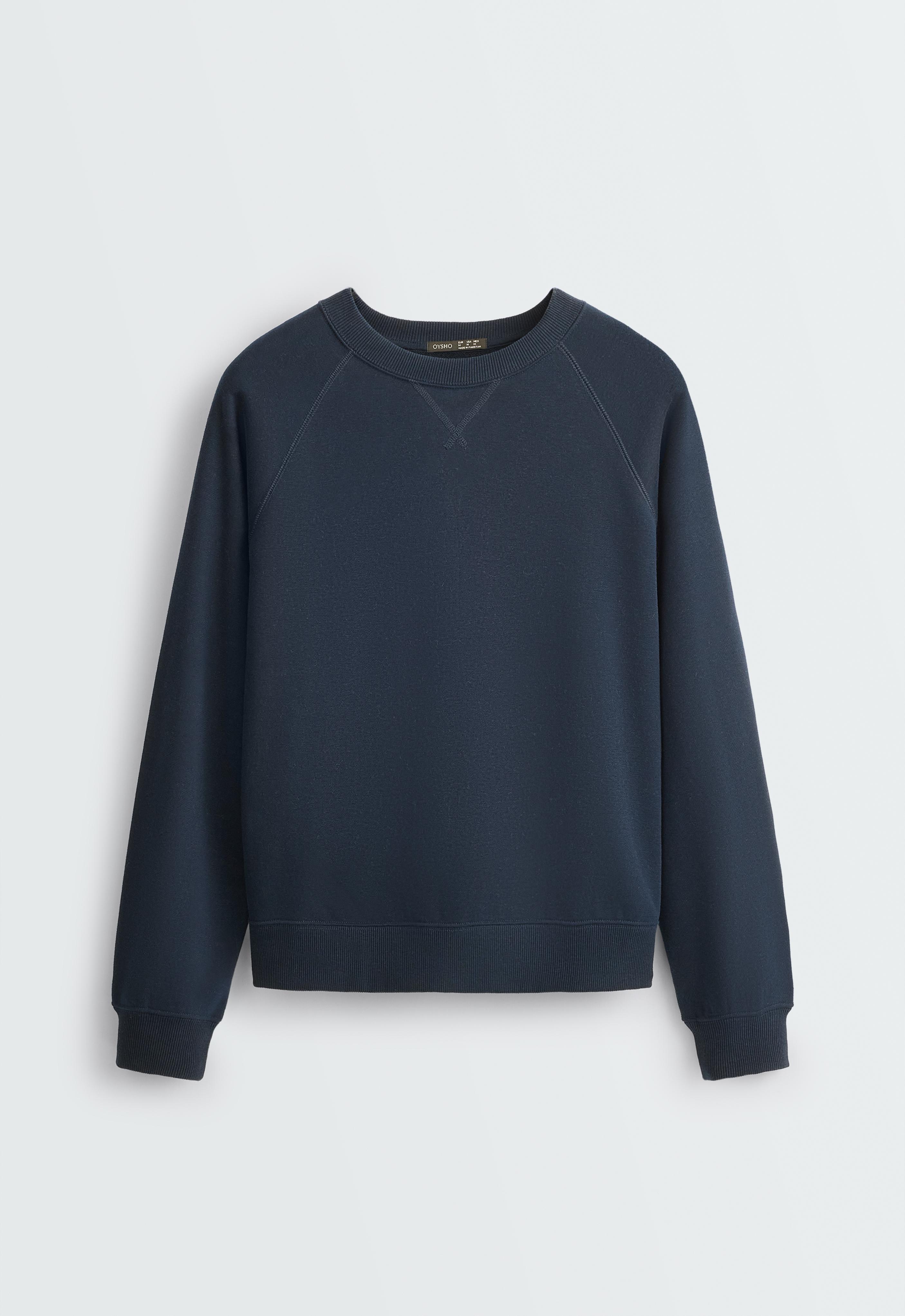 Cotton-blend crew neck sweatshirt Cotton-blend crew neck sweatshirt
