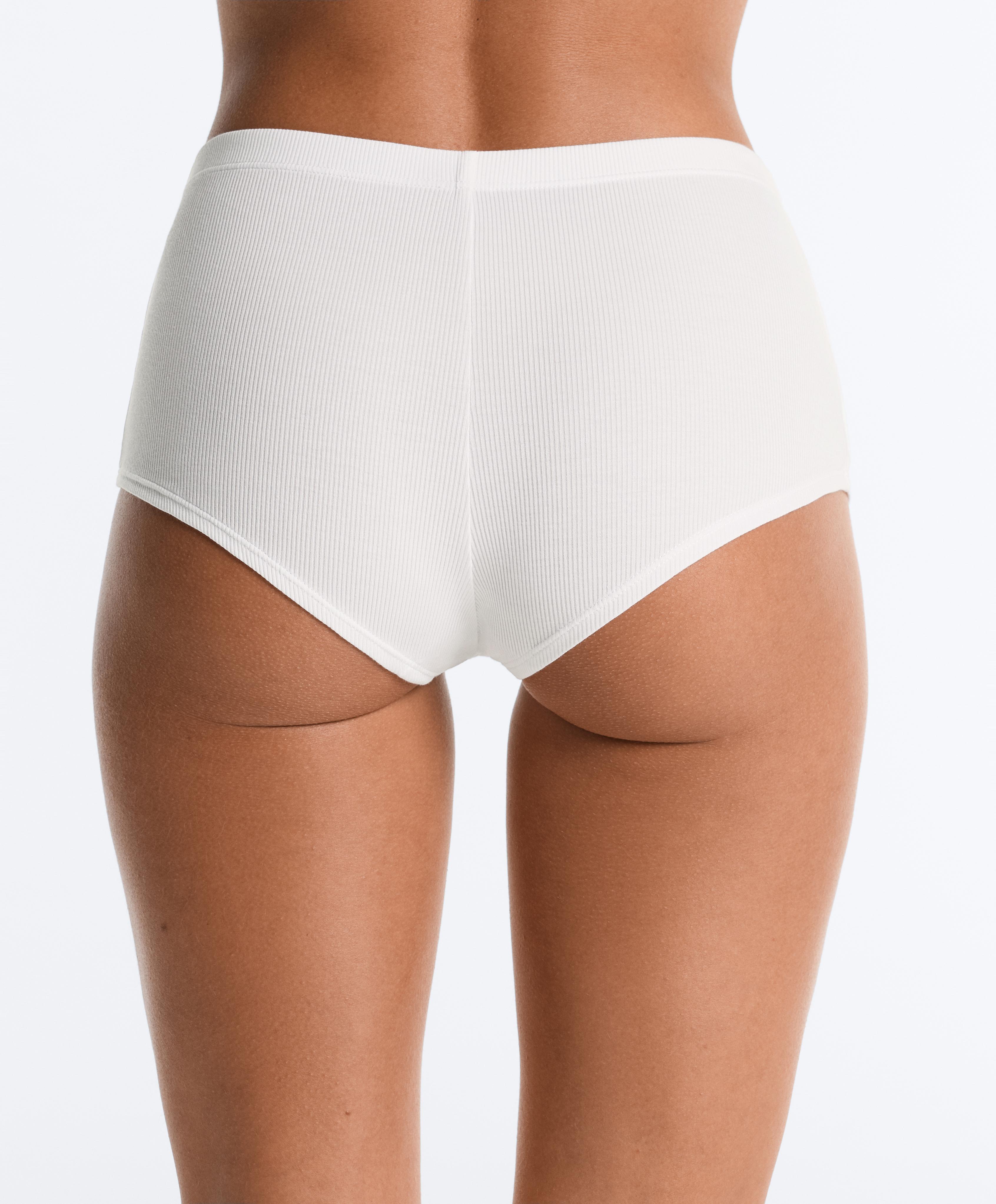 2 cotton blend logo shorties — PALE GREY