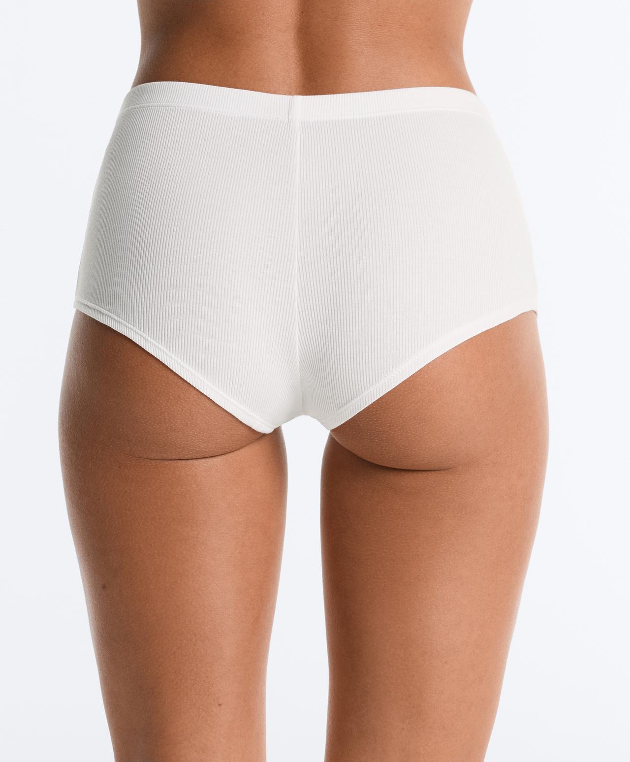 2 cotton blend logo shorties — PALE GREY
