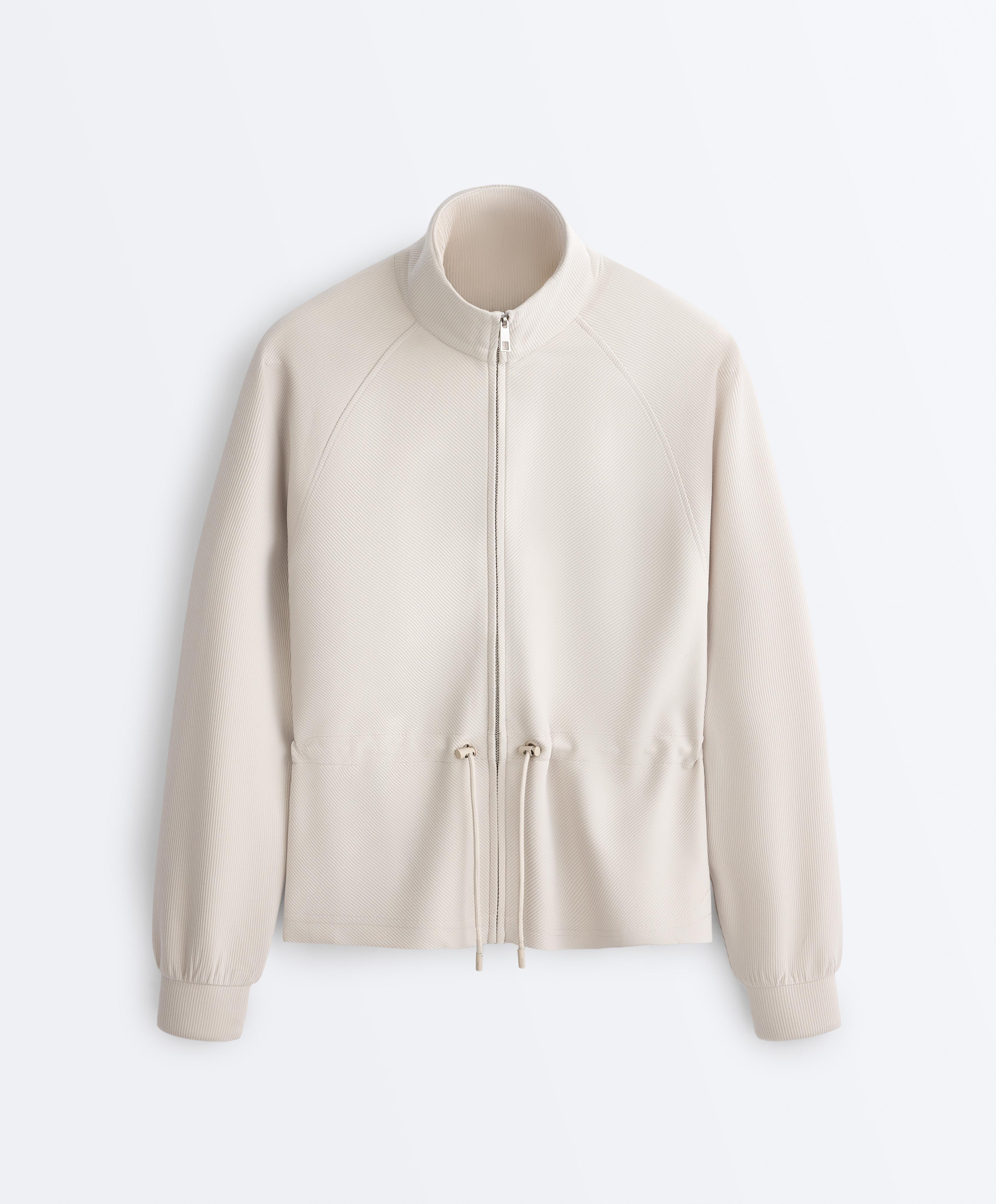 Adjustable waist jacket with 20% modal — PALE MINK