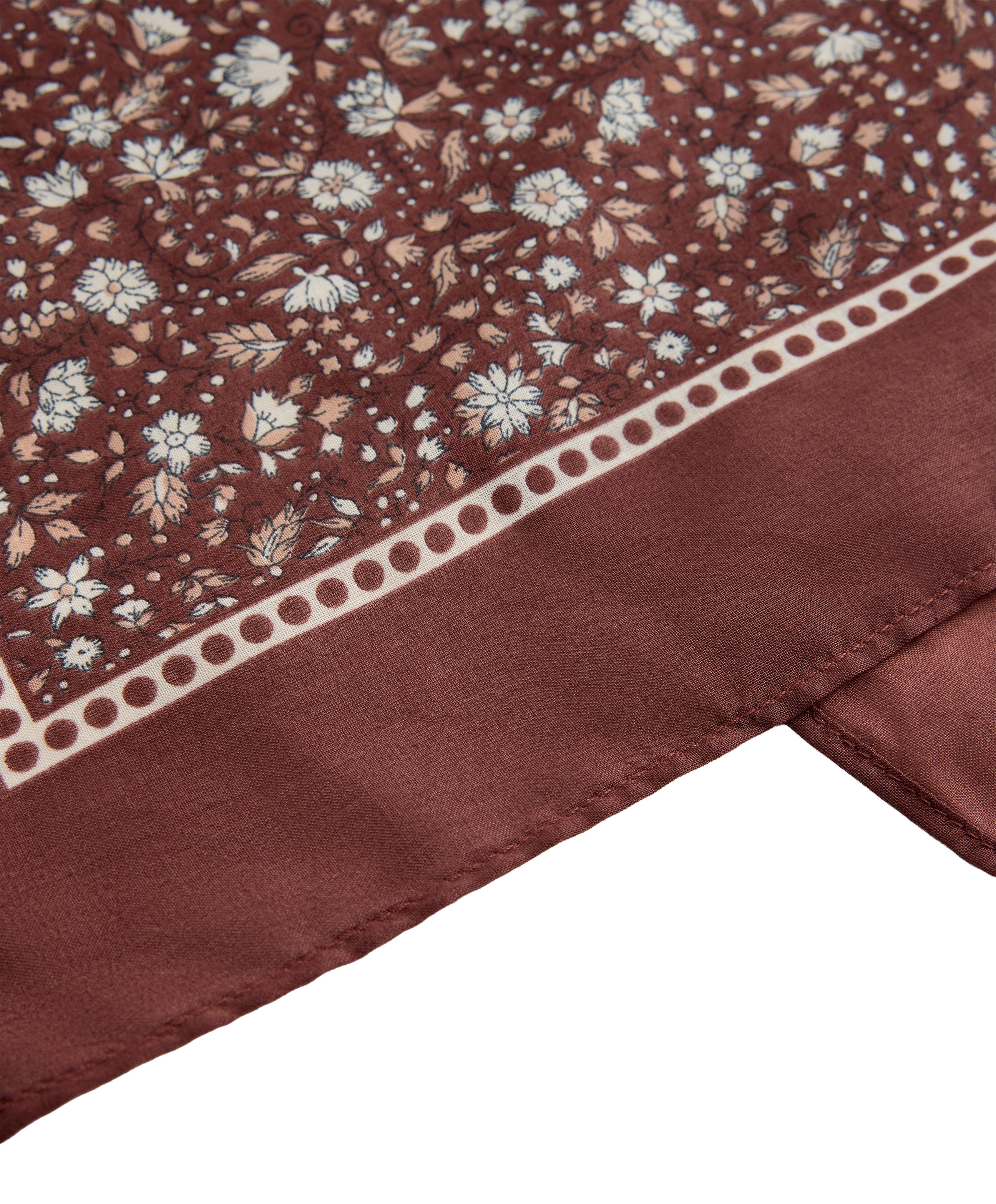 Floral 100% cotton bandana — BURNT ORANGE