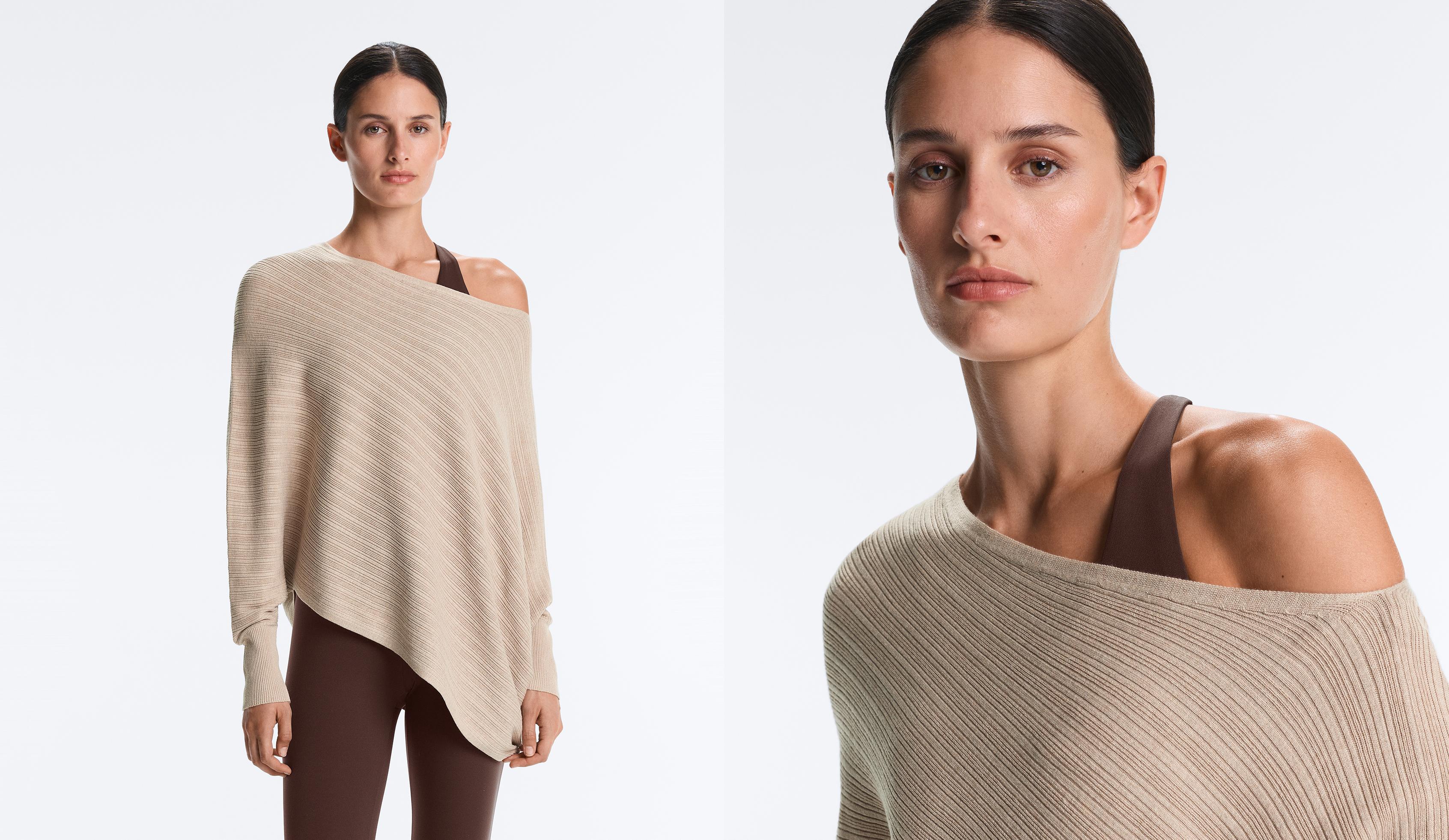 Knit rib cape jumper Knit rib cape jumper