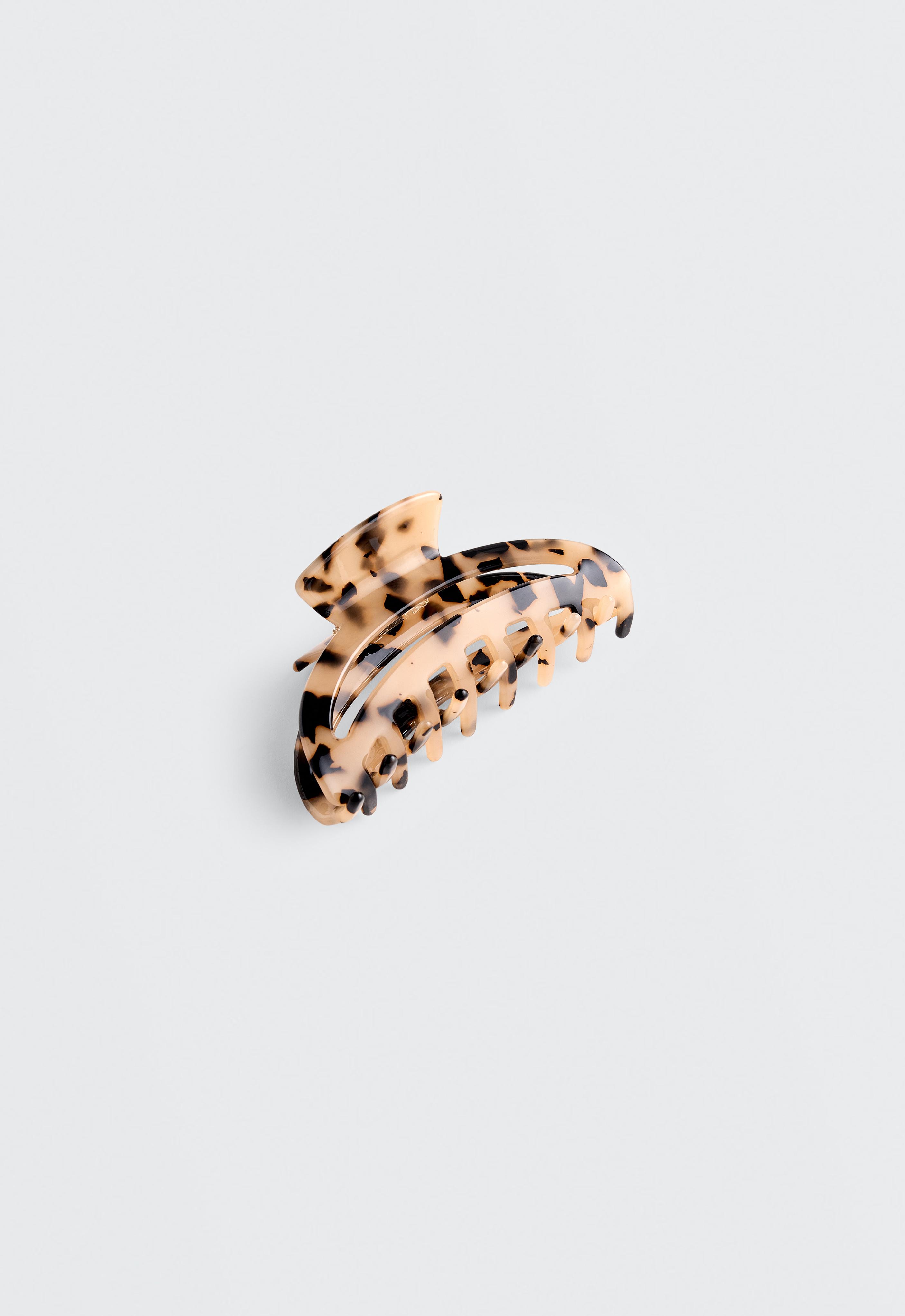 Large tortoiseshell hair clip — BLACK