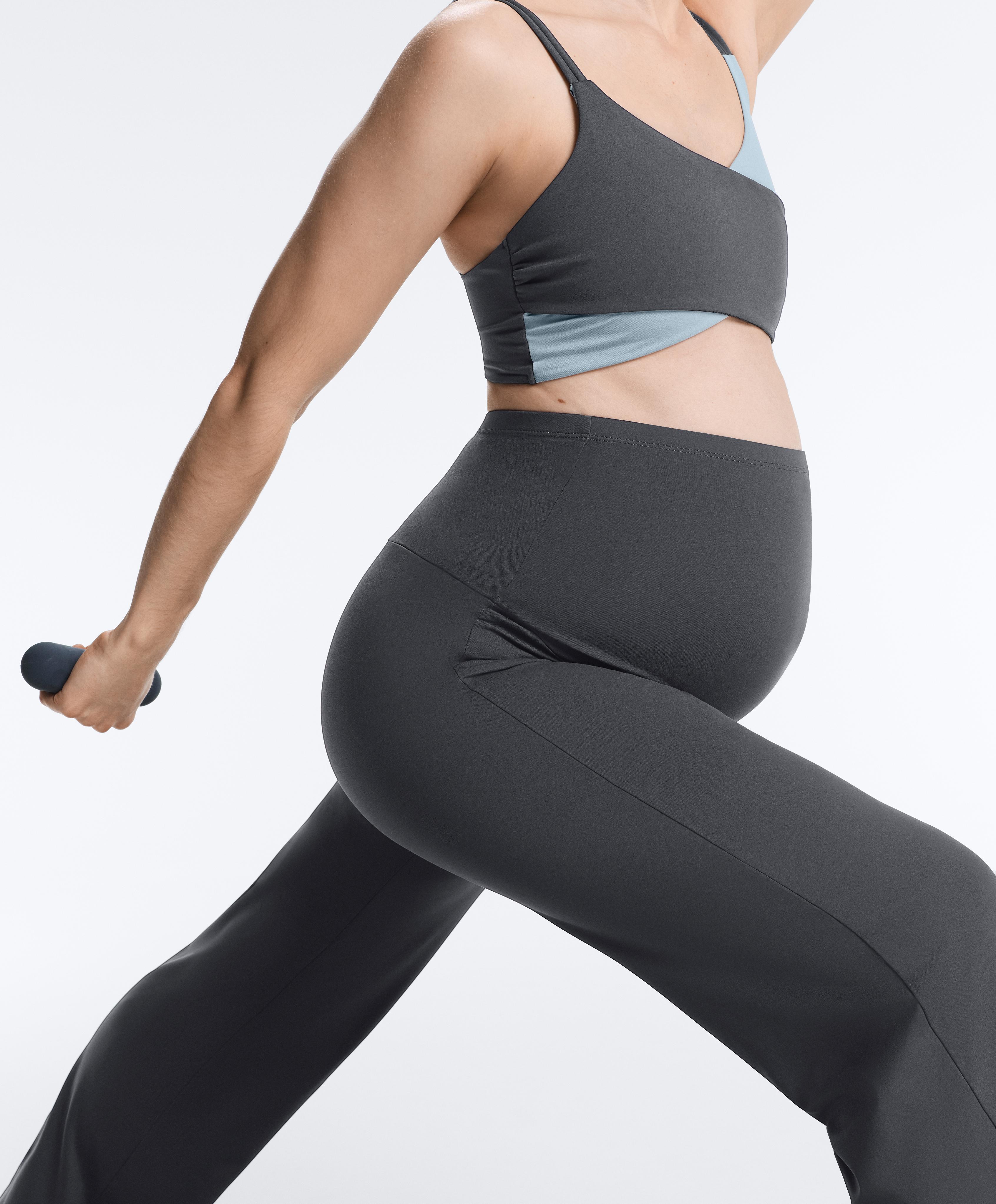 Comfortlux maternity straight-leg trousers — ASPHALT