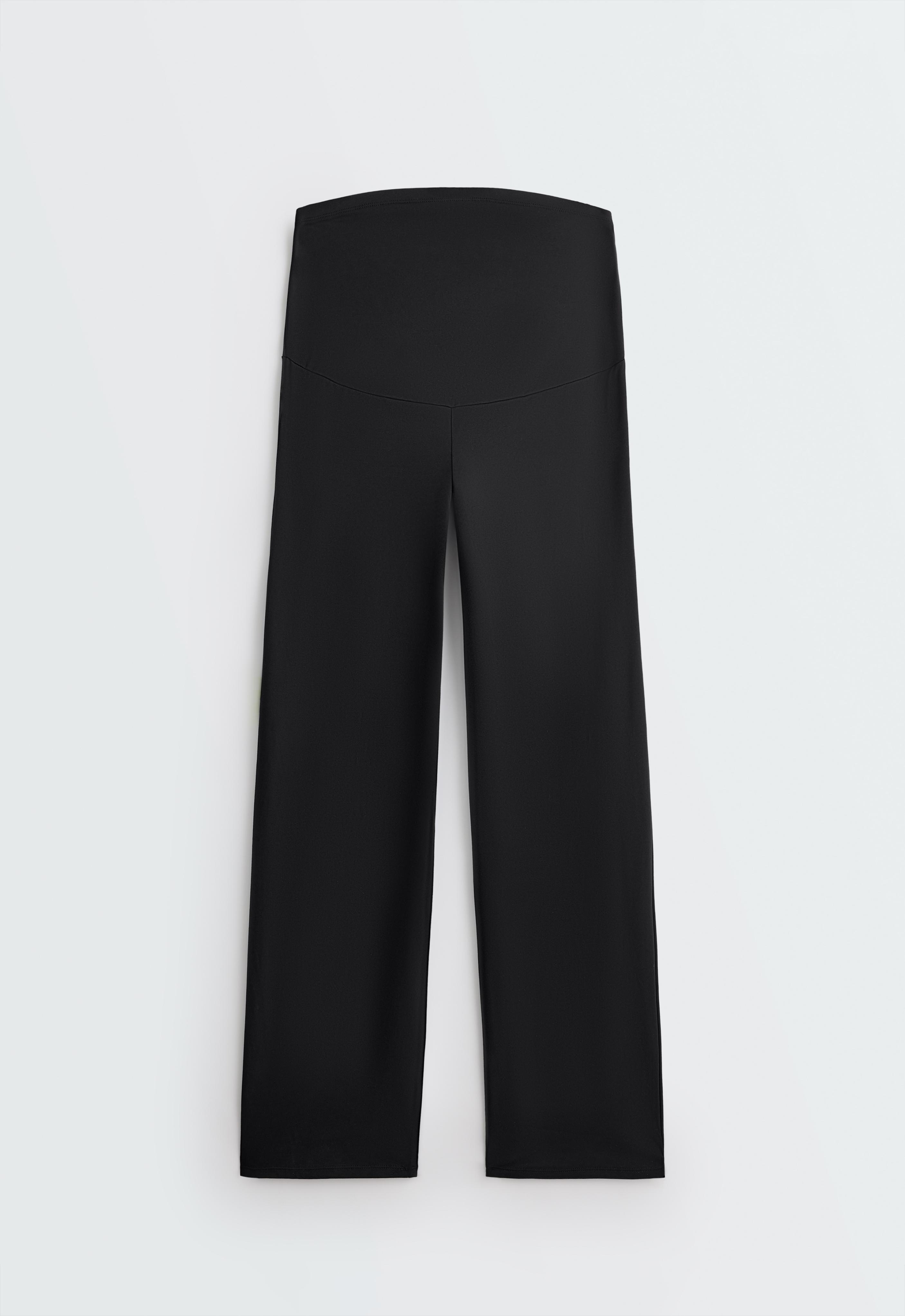 Comfortlux maternity straight-leg trousers — BLACK