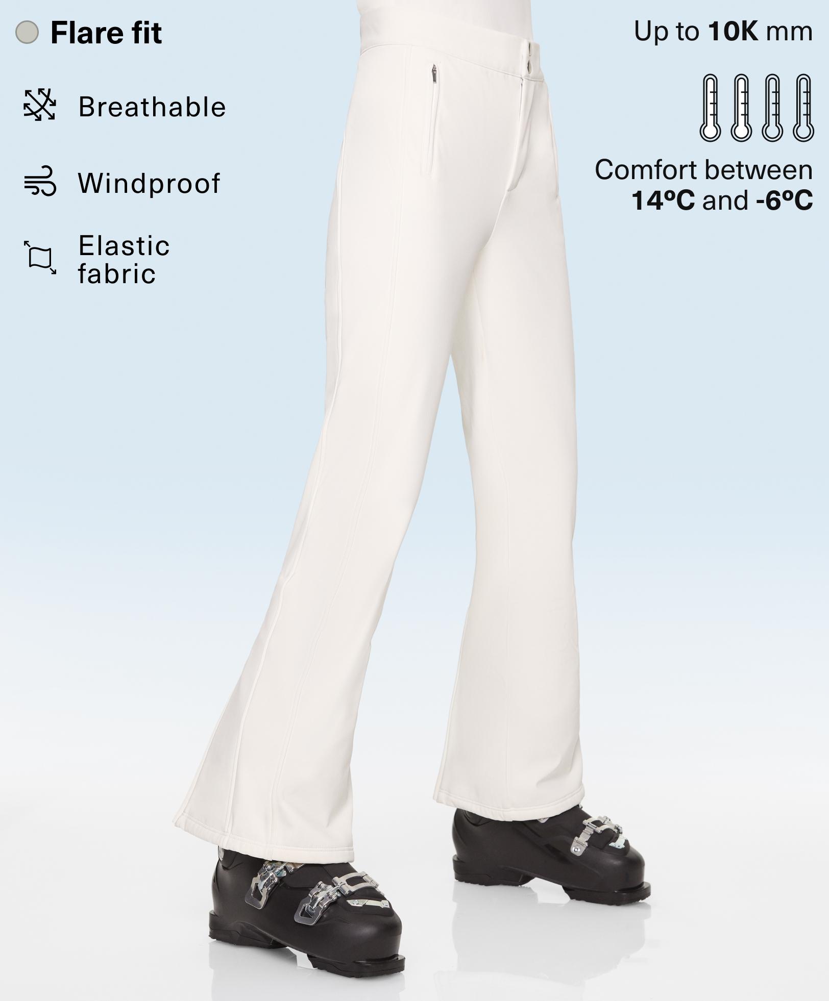 Water-resistant flare stretch SKI trousers