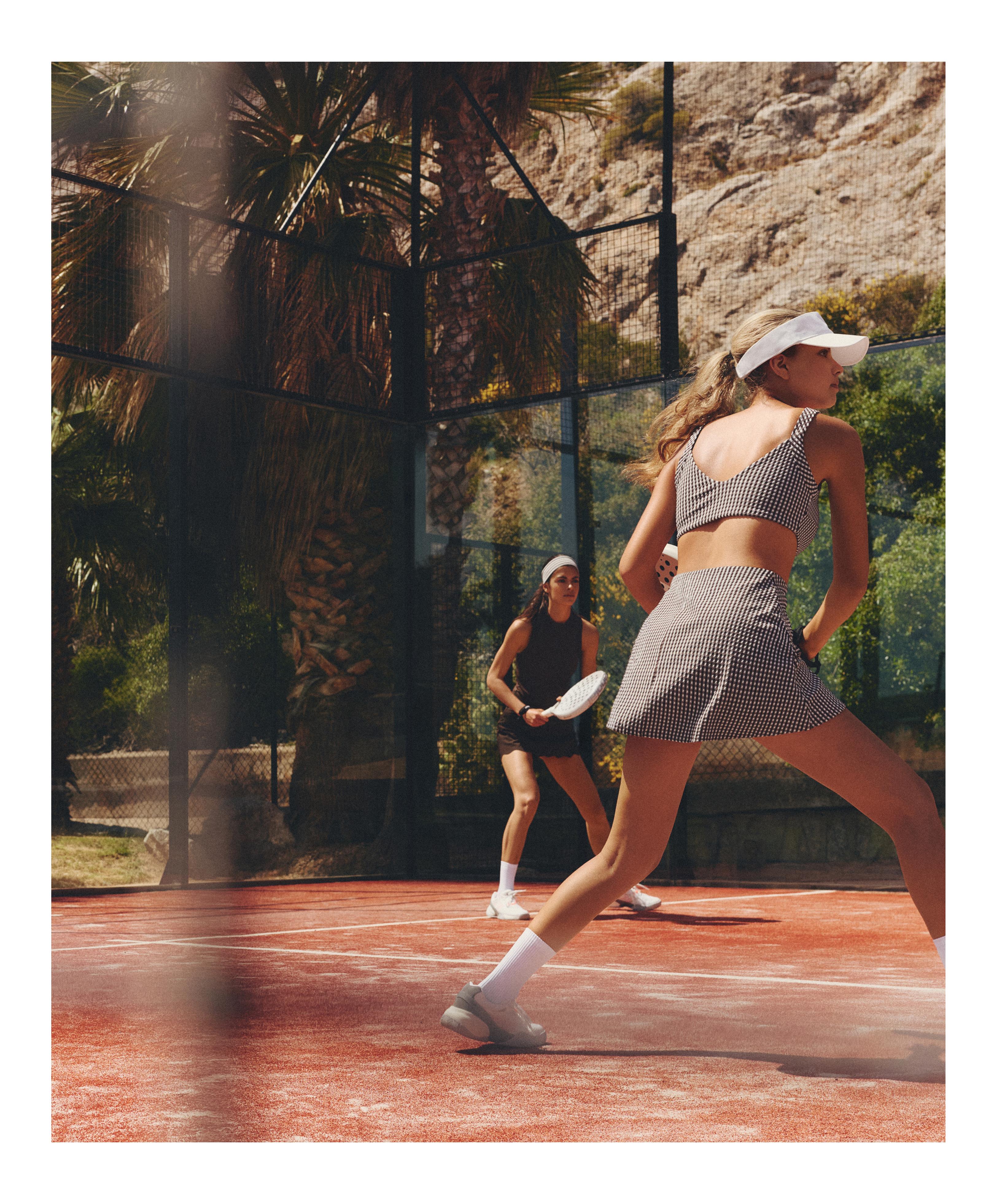 Falda corta high rise Comfortlux vichy