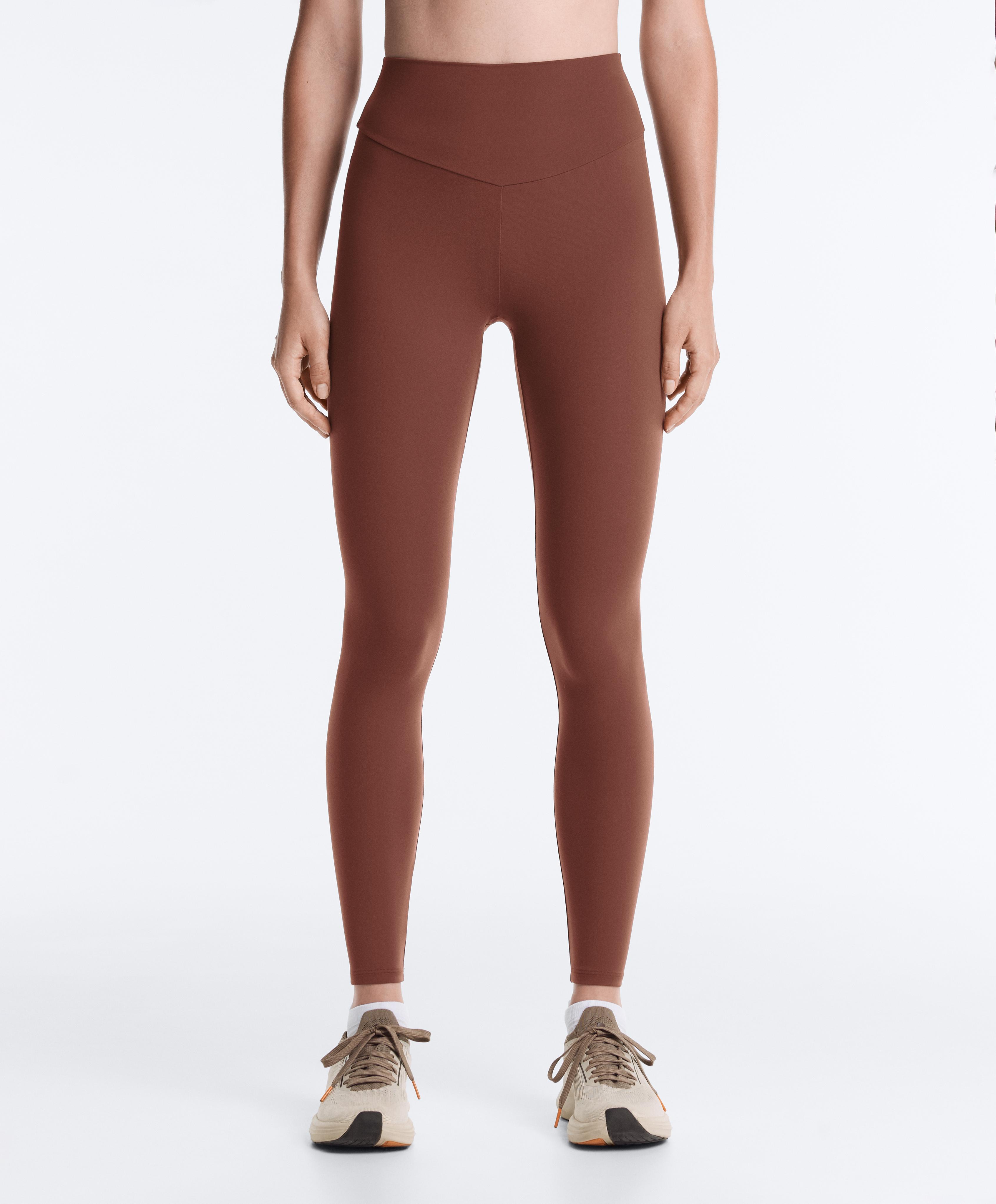 Comfortlux high-waisted ankle-length leggings — TERRACOTTA