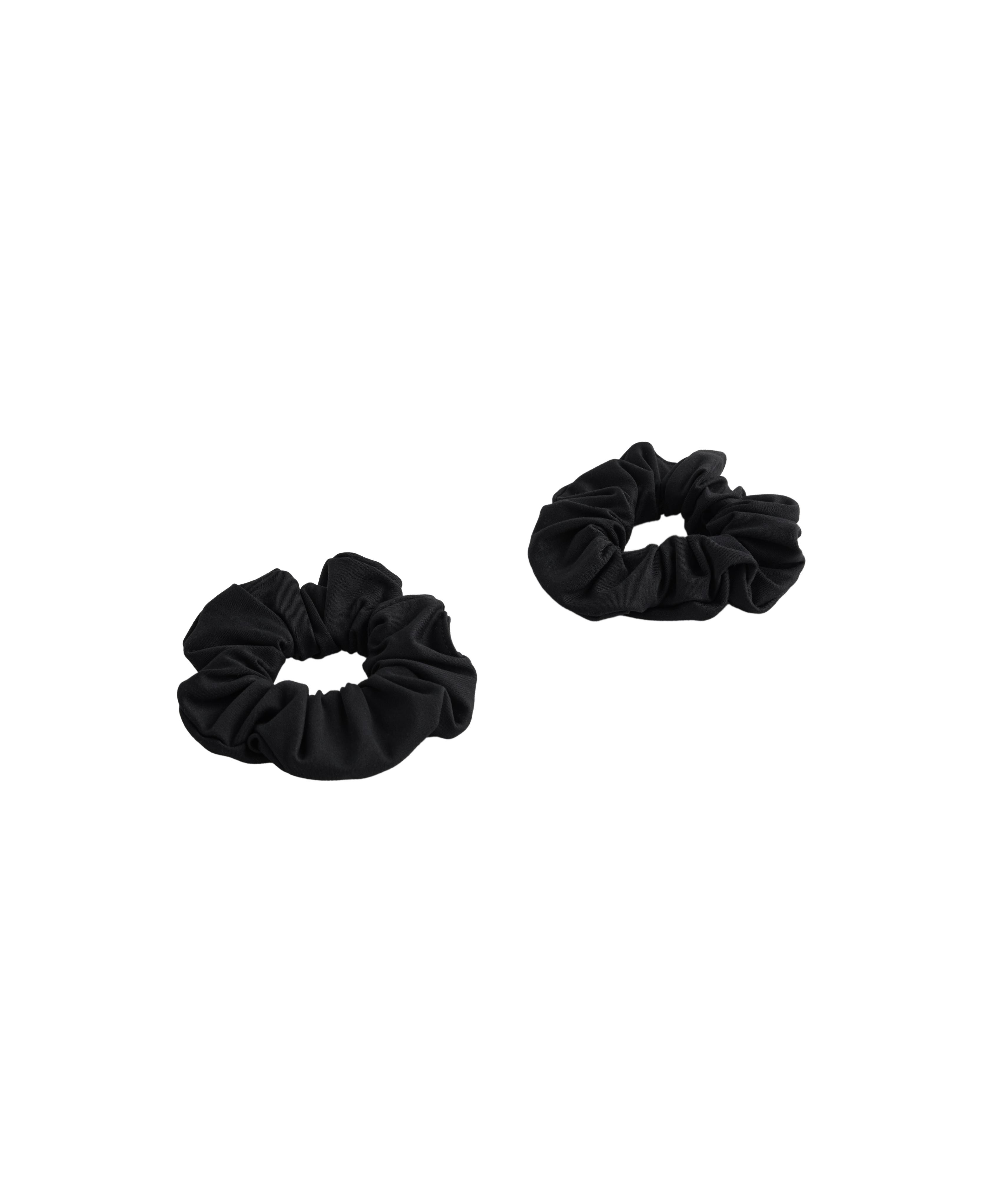 2 large hair scrunchies — BLACK