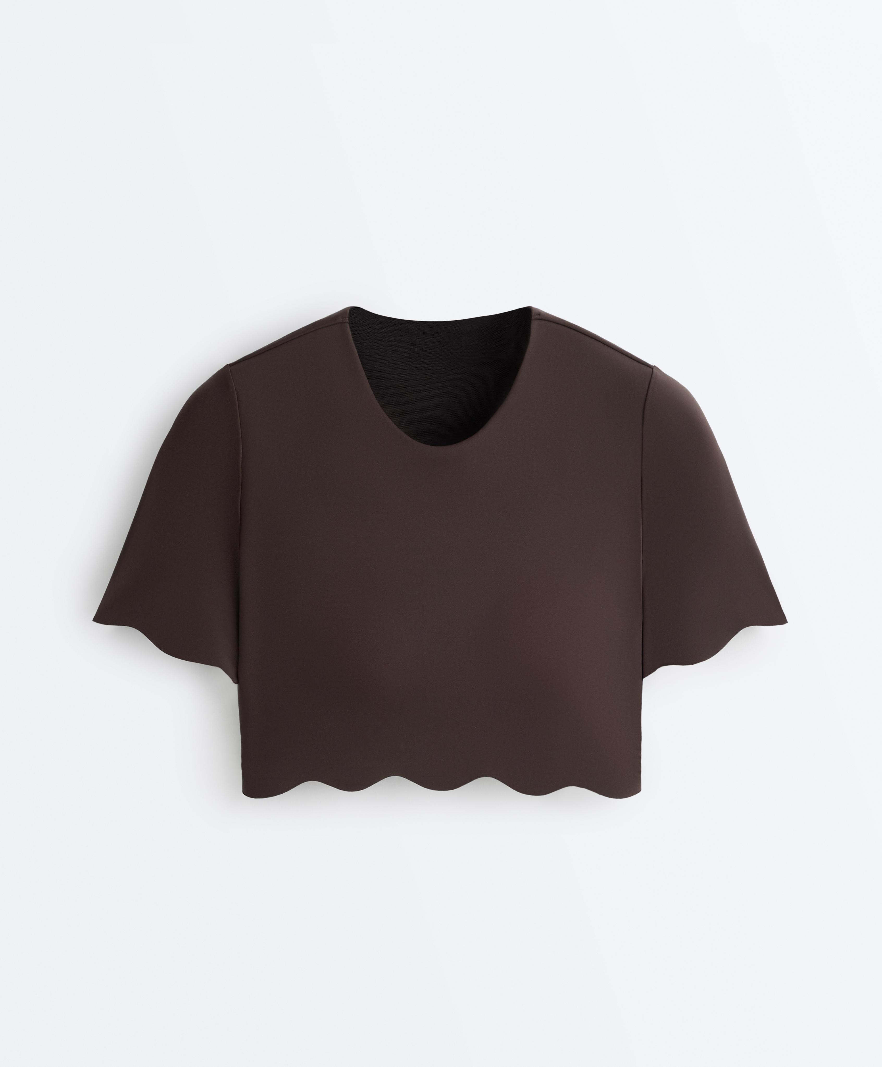 Wavy Compressive Tank Top — DARK REDDISH‑BROWN