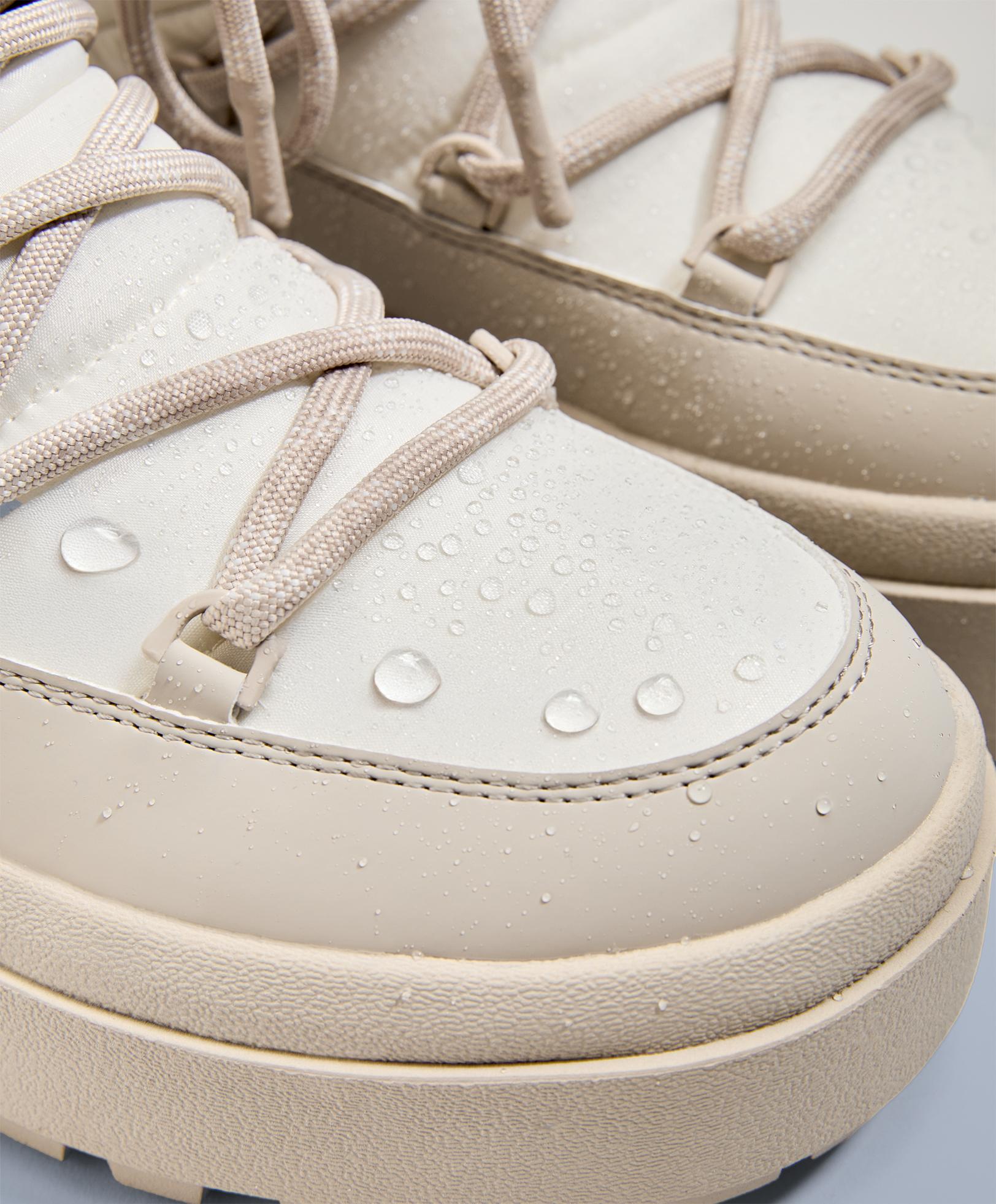 Combined lace-up boot — MINK