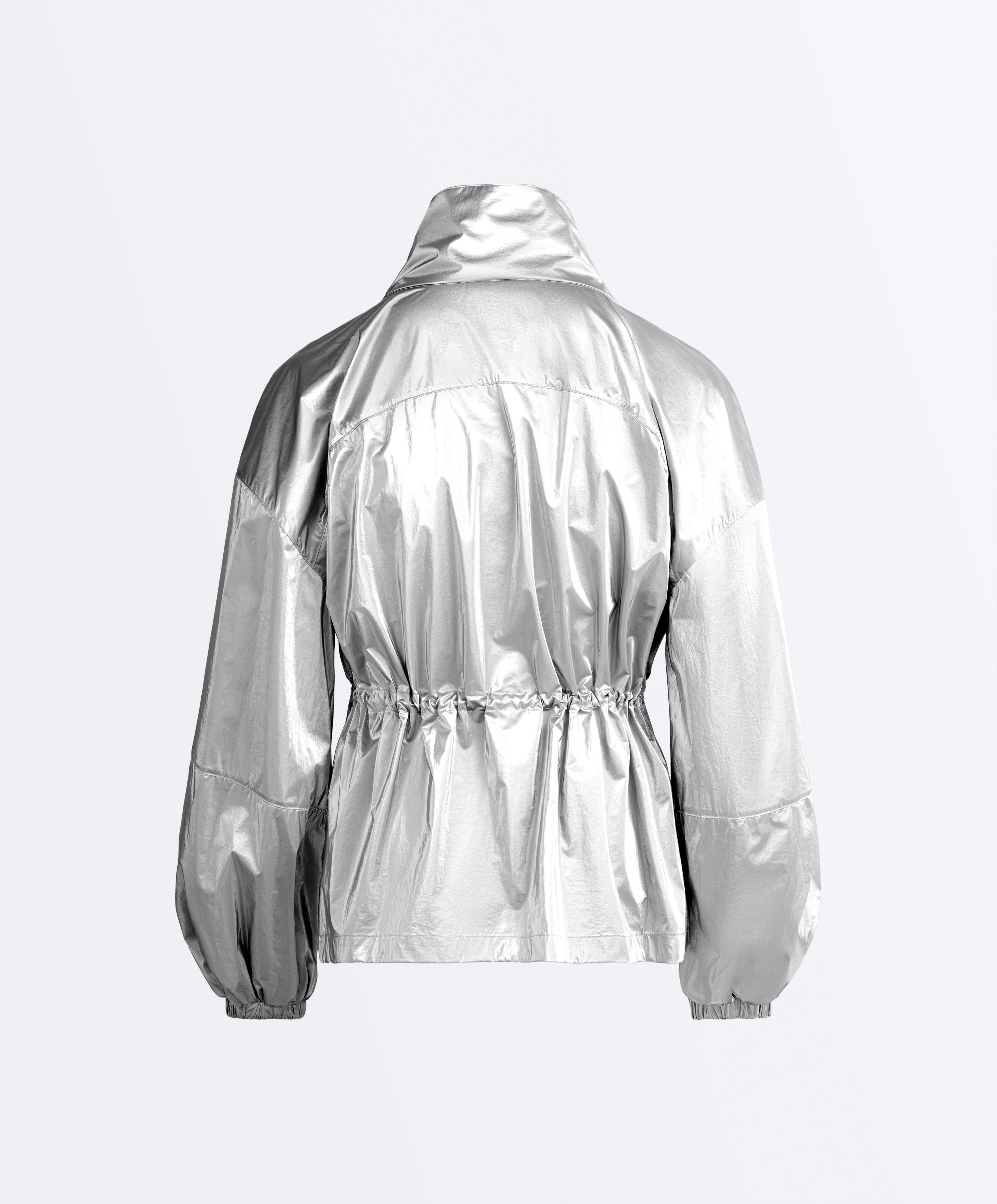 Water-repellent jacket with metallic effect — GREY