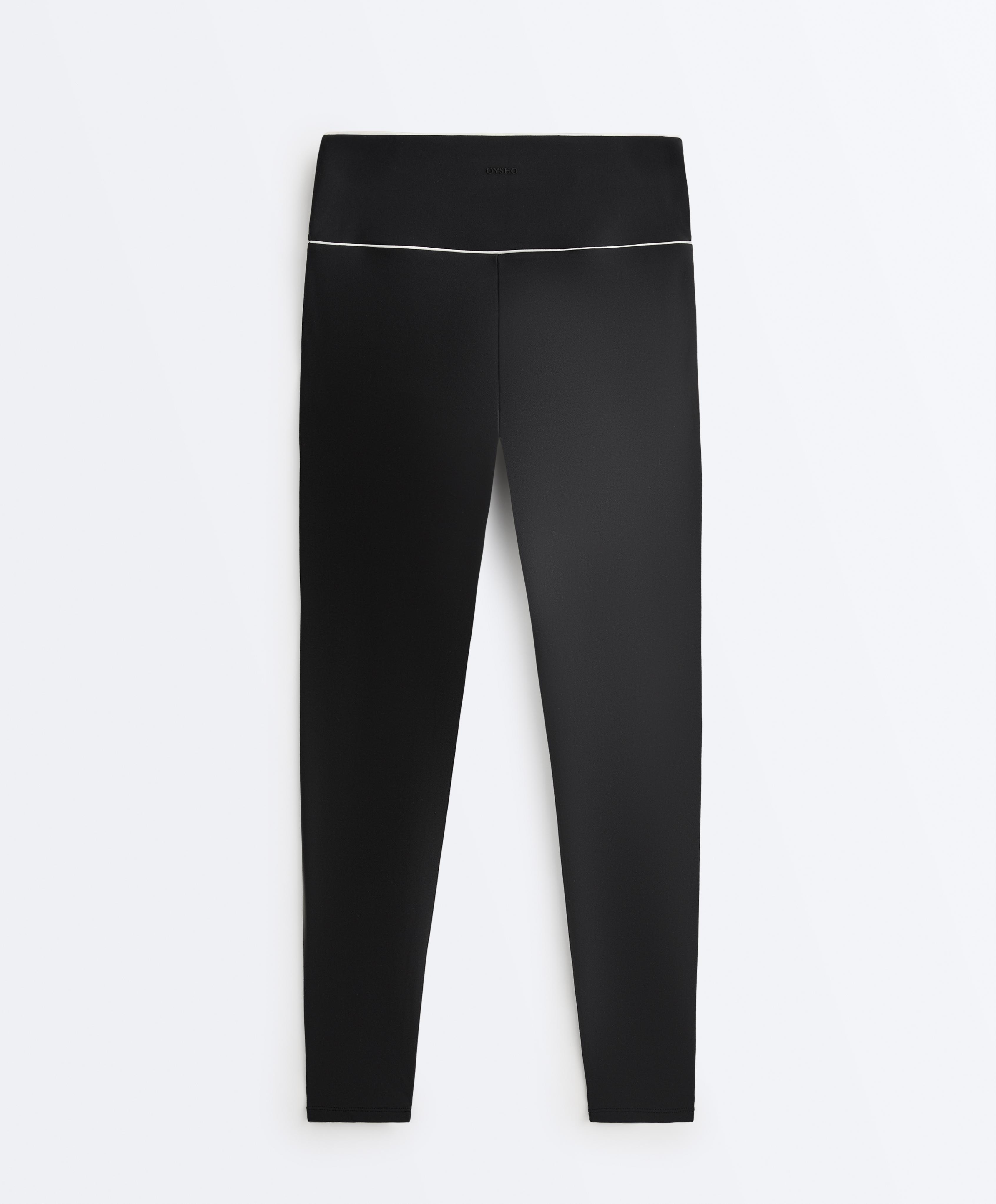 Comfortlux high-rise ankle-length leggings with bow — BLACK