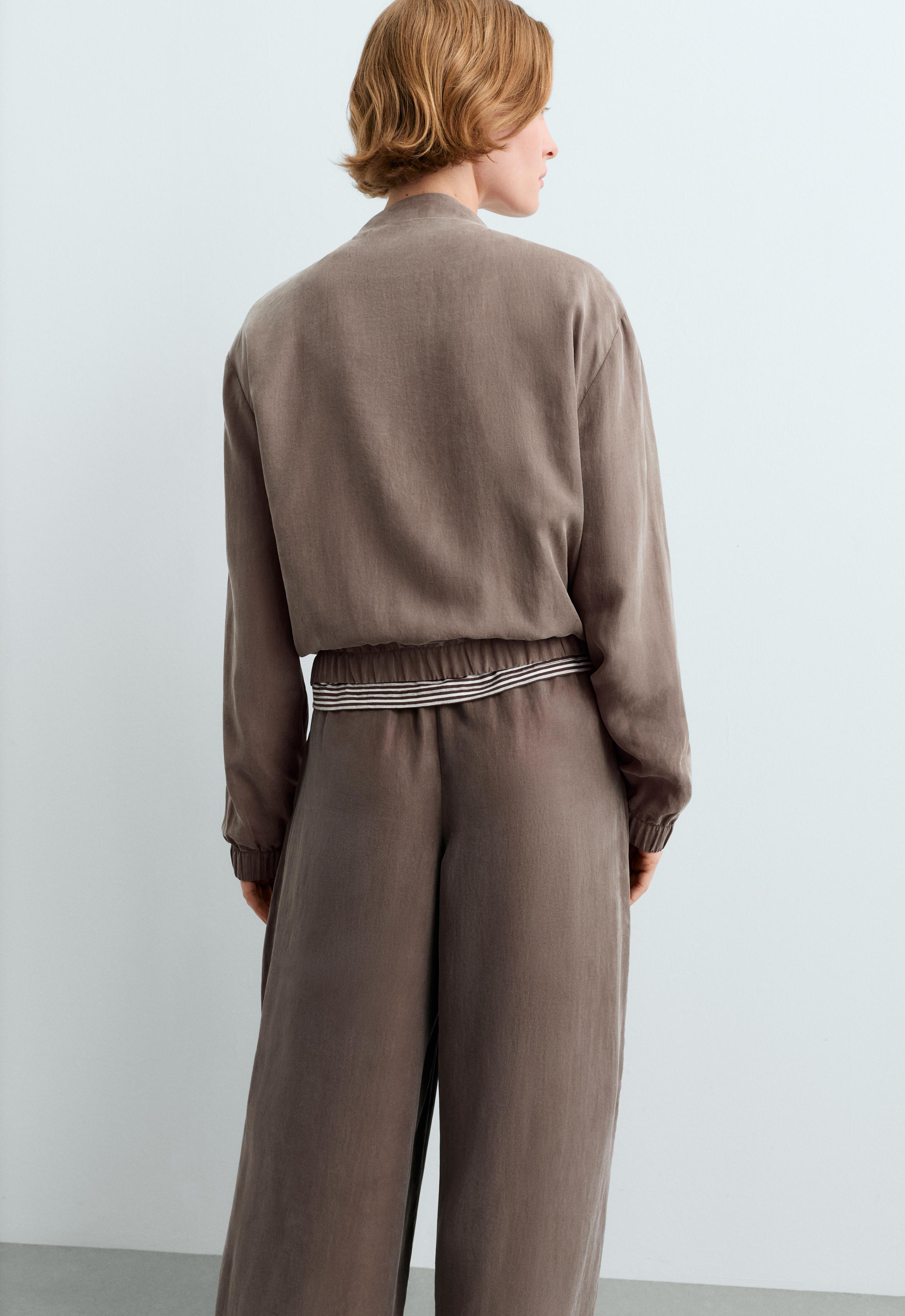 100% lyocell bomber jacket — DARK MINK