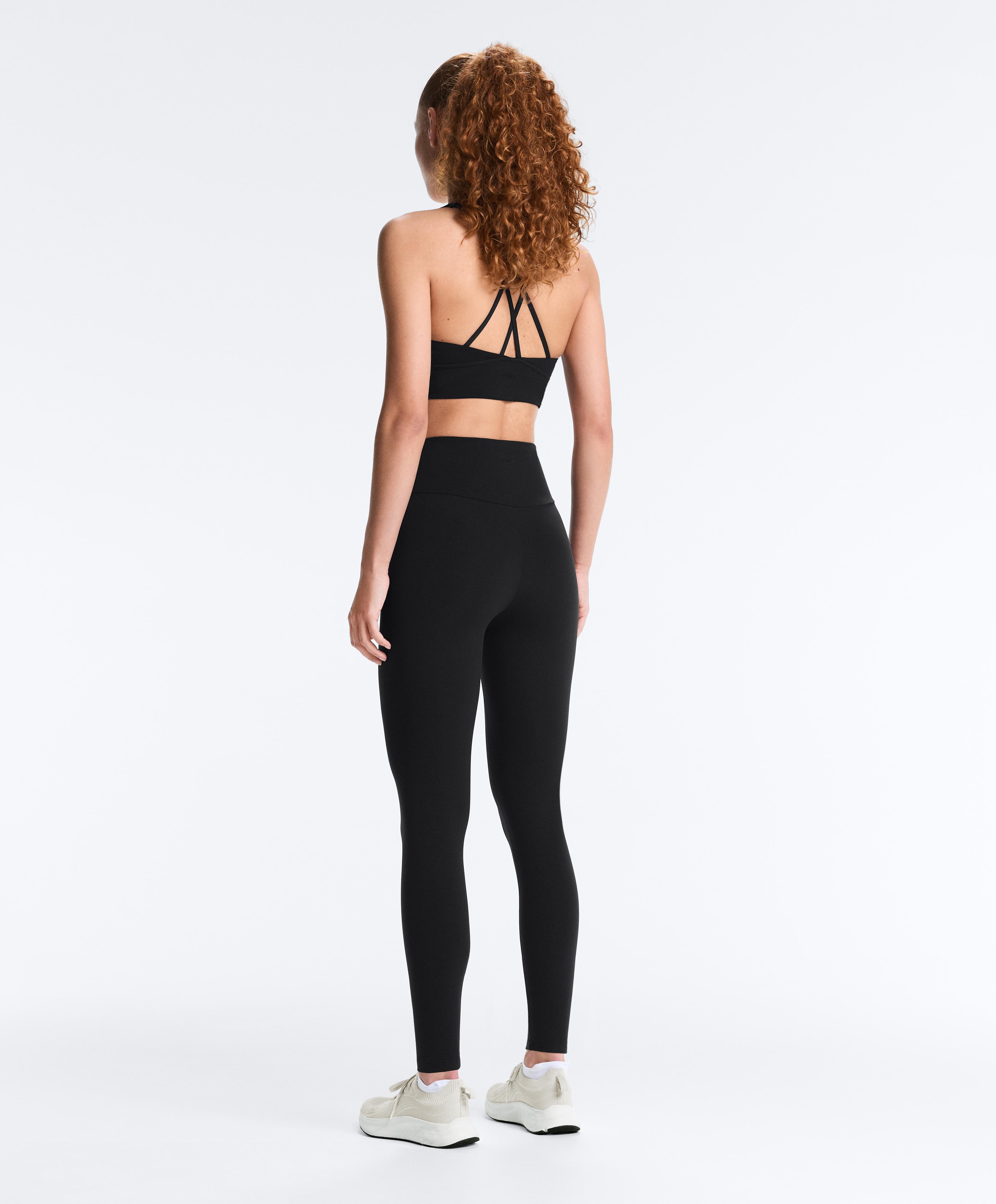 Comfortlux super high-rise ankle-length leggings — BLACK